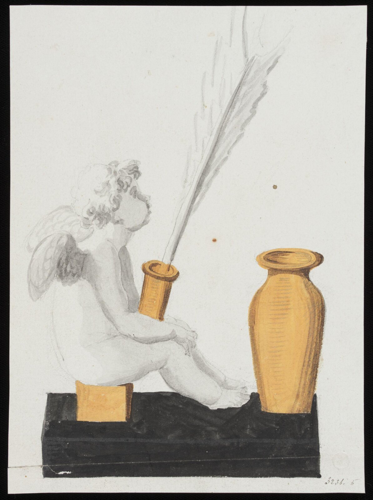 Drawing, Dagoty porcelain factory, circa 1800