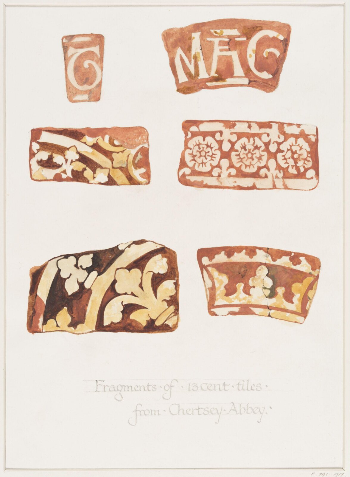 Watercolour, J.H. Sexton, 1916