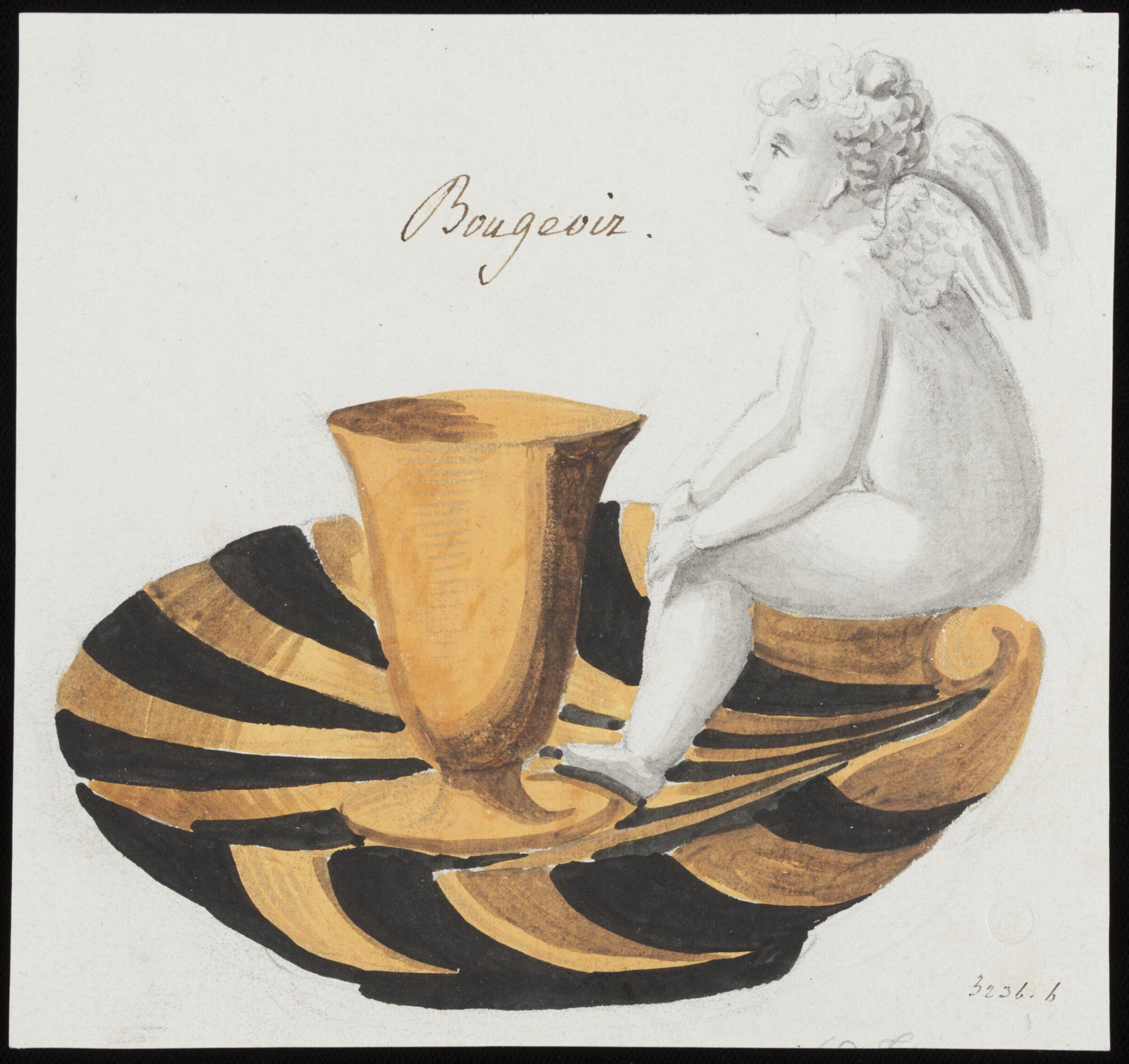 Drawing, Dagoty porcelain factory, circa 1800
