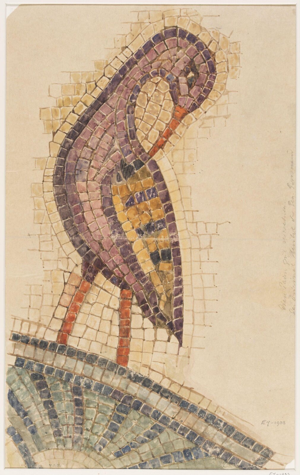 Watercolour drawing, Bernhard Gauer, 3rd century