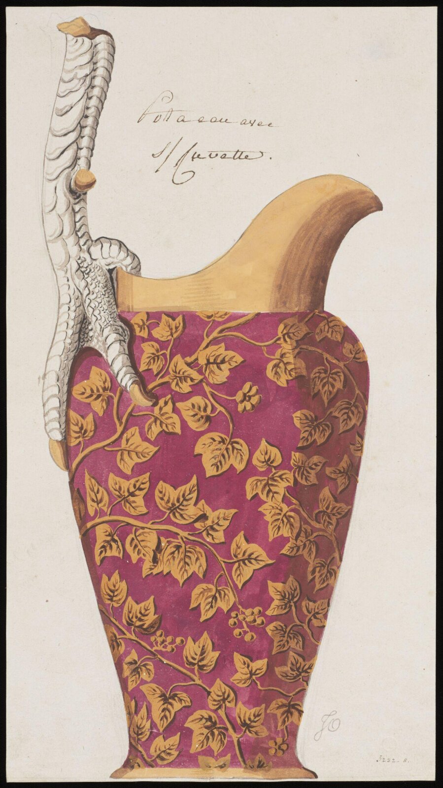 Drawing, Dagoty porcelain factory, circa 1800