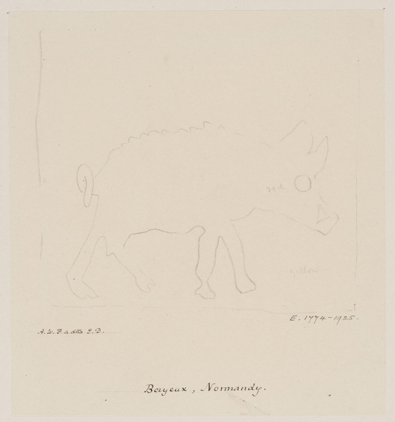 Drawing, Augustus Franks, ca. 1850-1897
