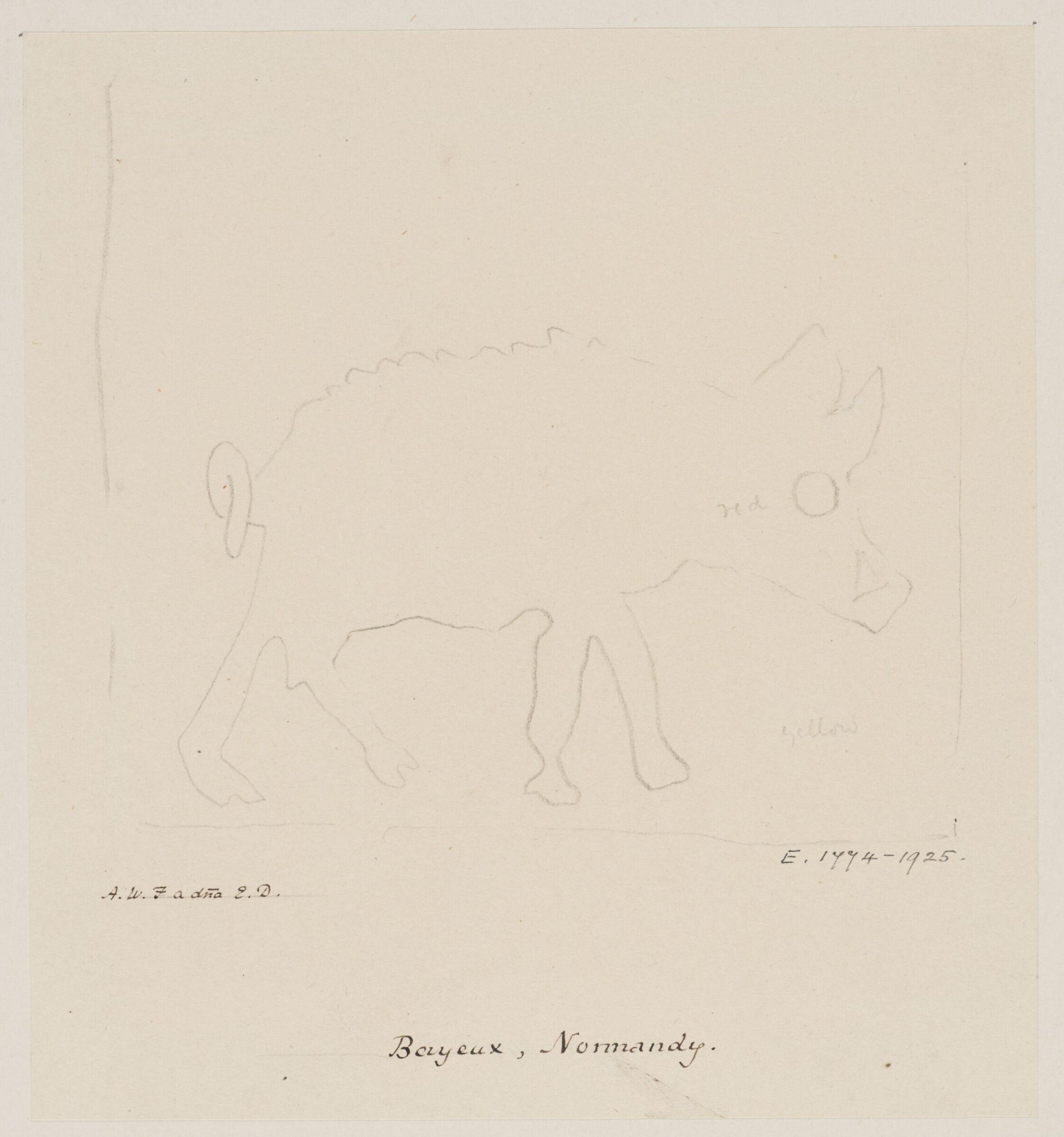 Drawing, Augustus Franks, ca. 1850-1897