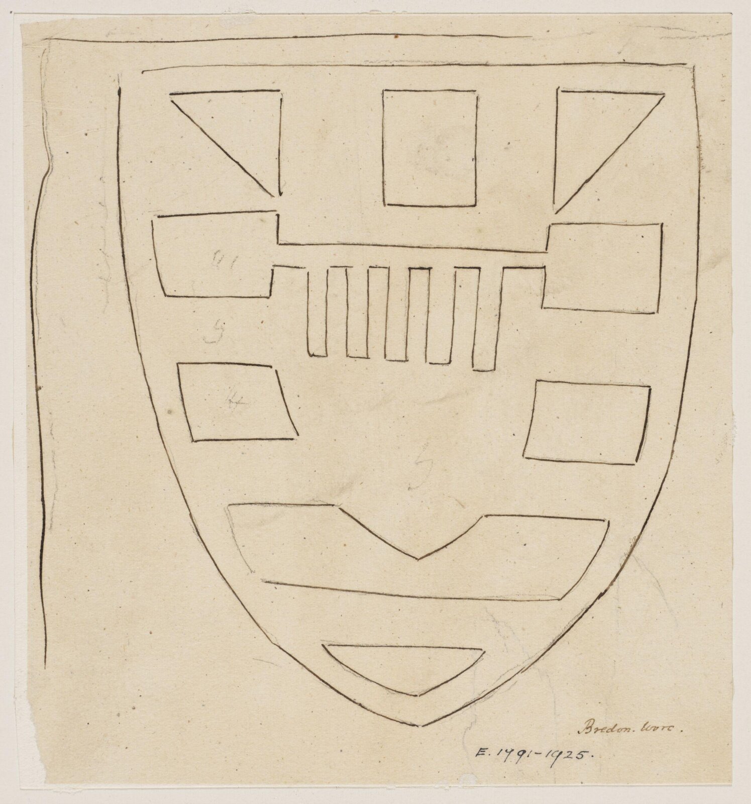 Drawing, Augustus Franks, ca. 1850-1897