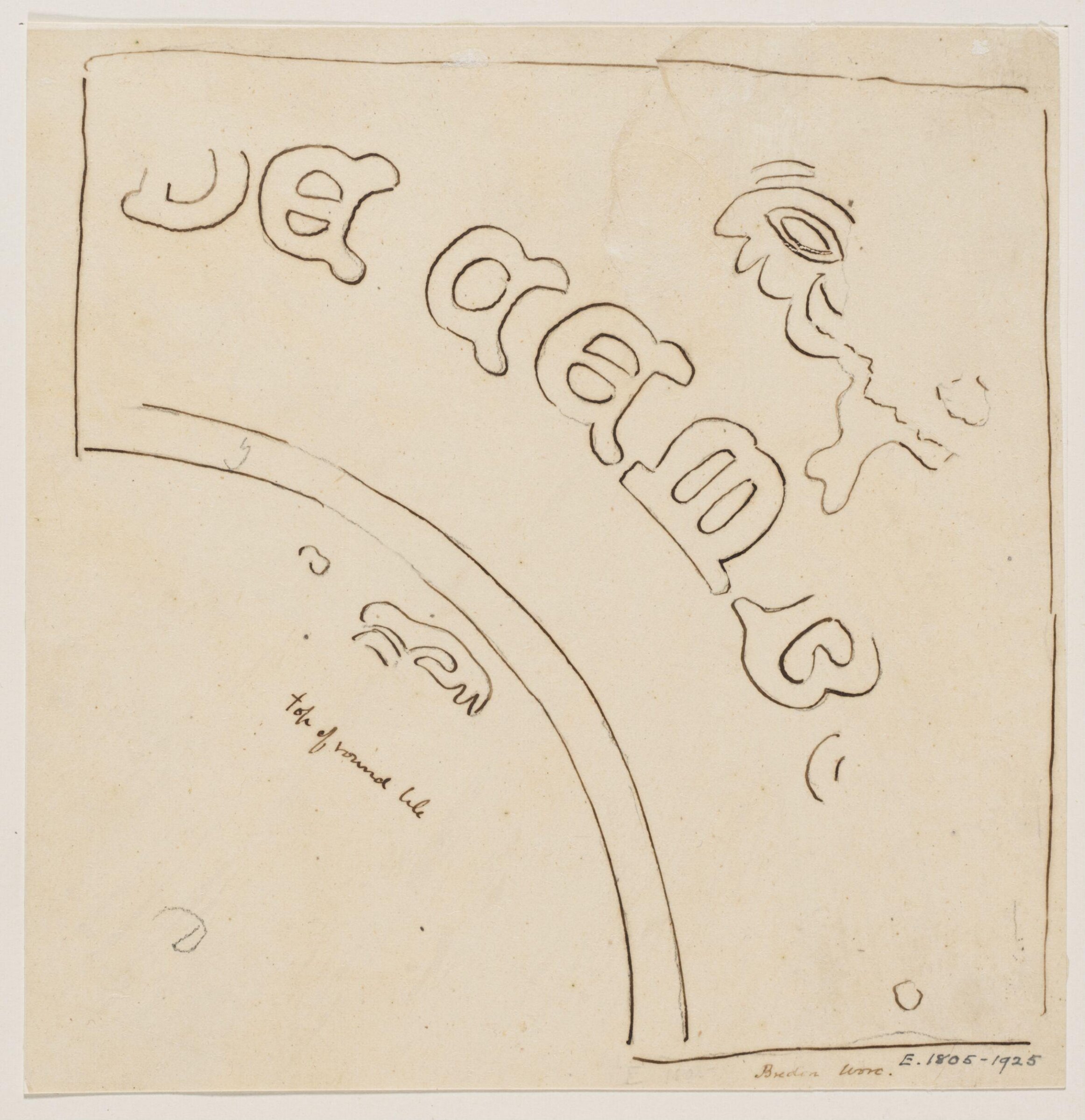 Drawing, Augustus Franks, ca. 1850-1897