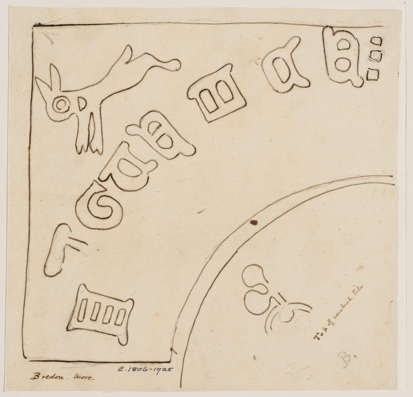 Drawing, Augustus Franks, ca. 1850-1897
