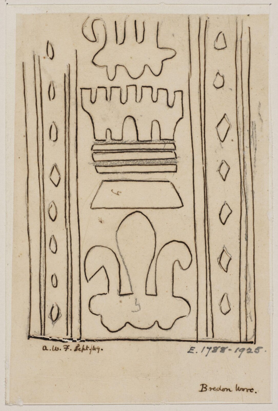 Drawing, Augustus Franks, ca. 1850-1897