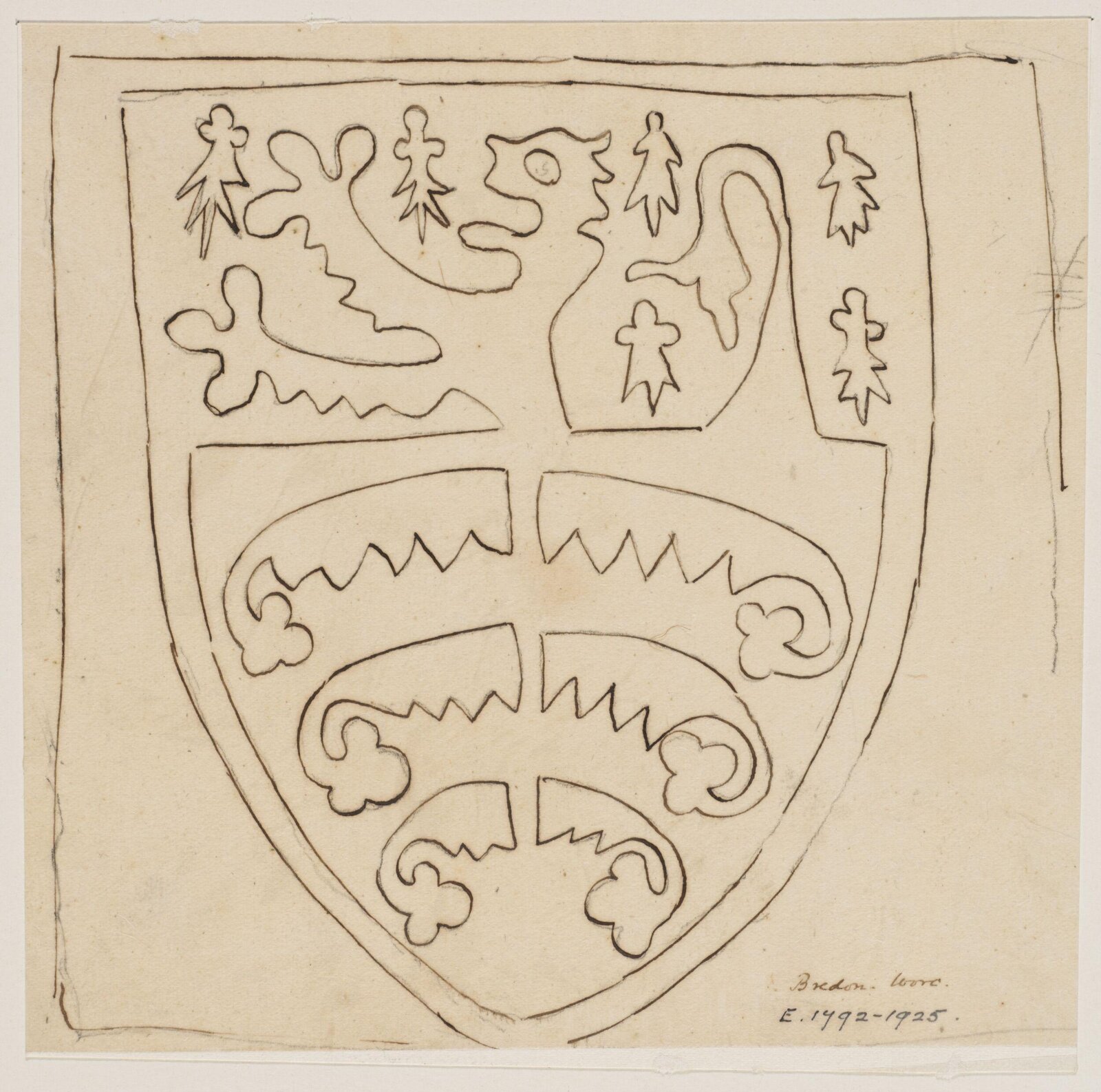 Drawing, Augustus Franks, ca. 1850-1897