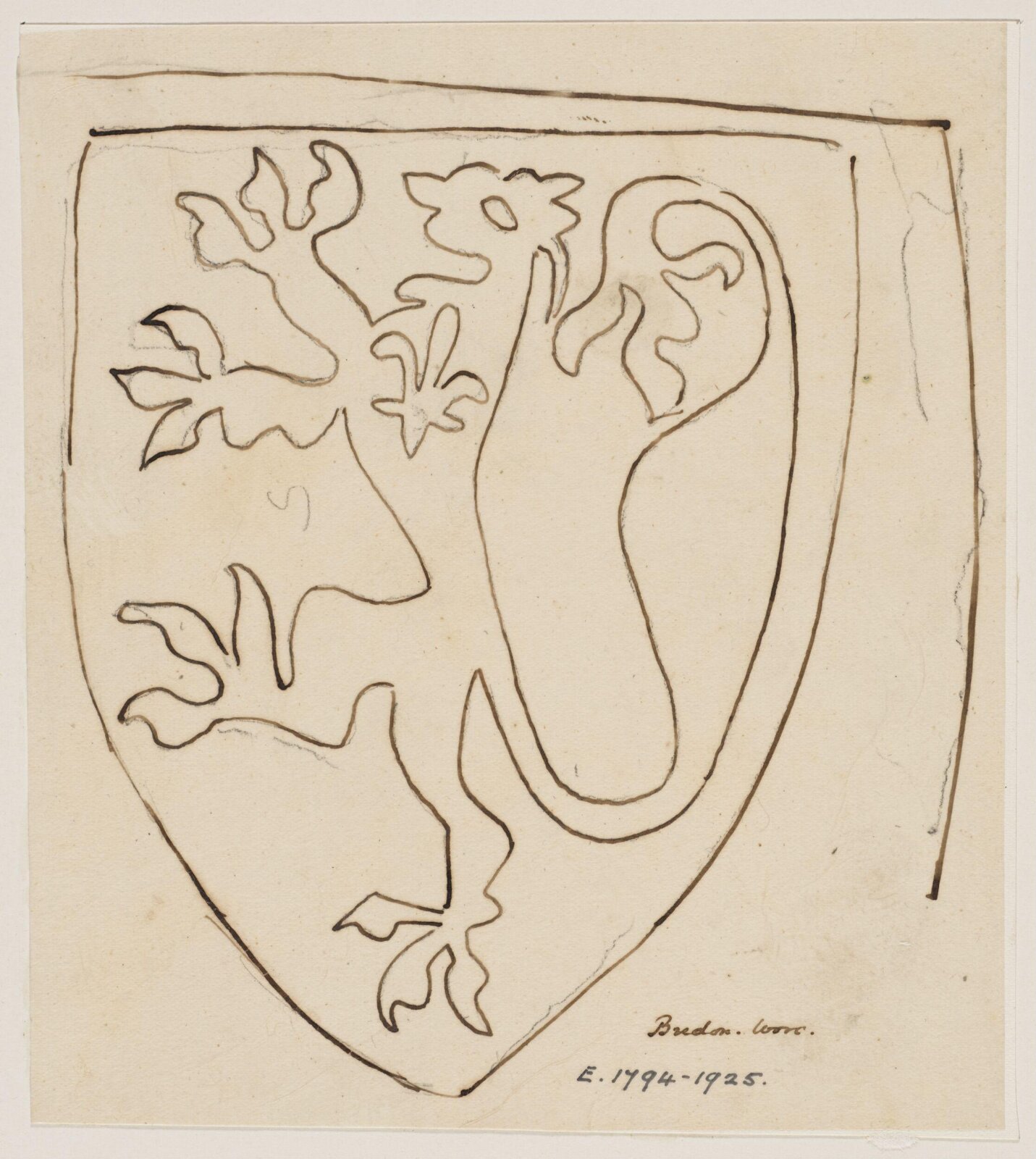 Drawing, Augustus Franks, ca. 1850-1897