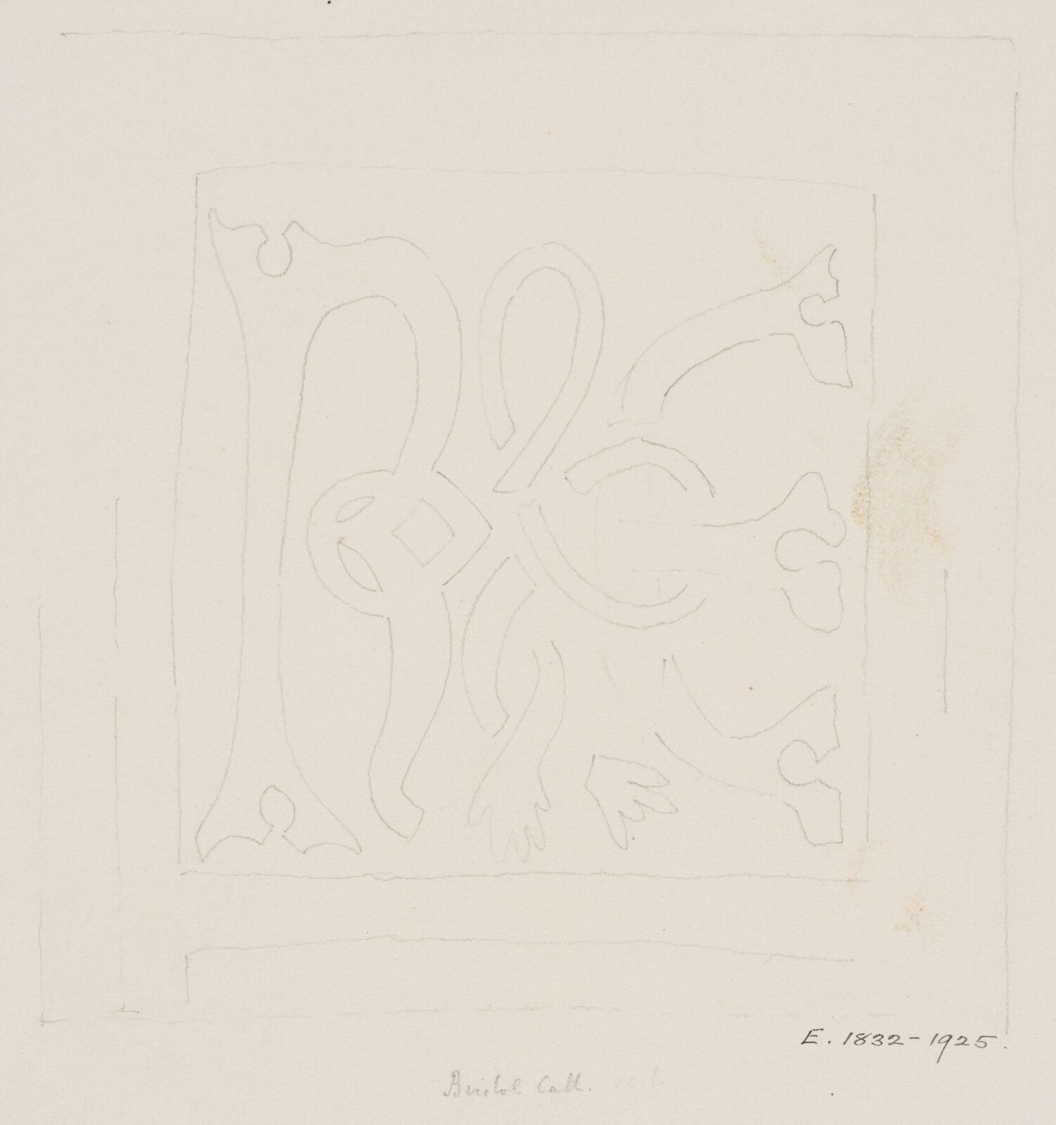 Drawing, Augustus Franks, ca. 1850-1897