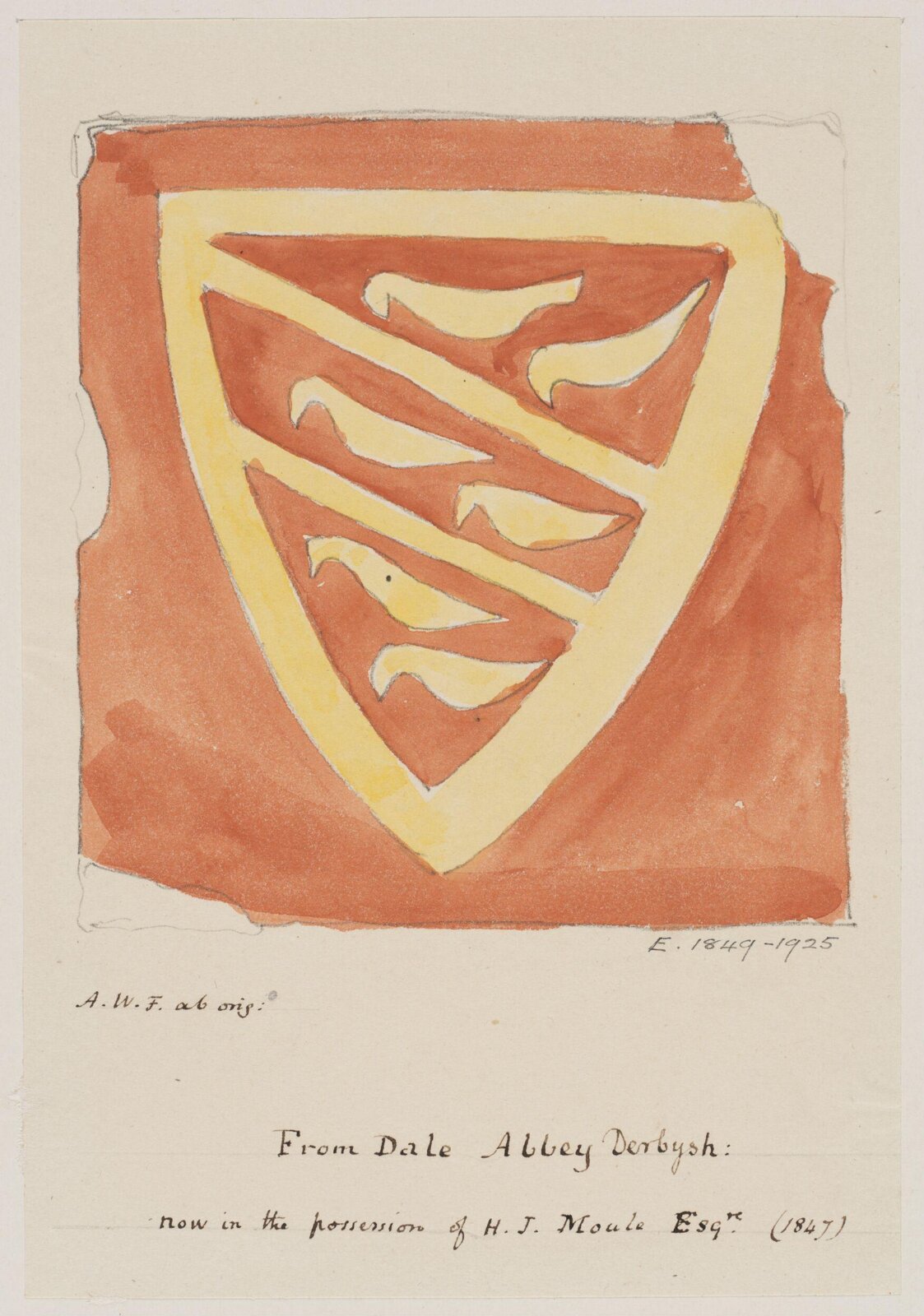 Drawing, Augustus Franks, ca. 1850-1897