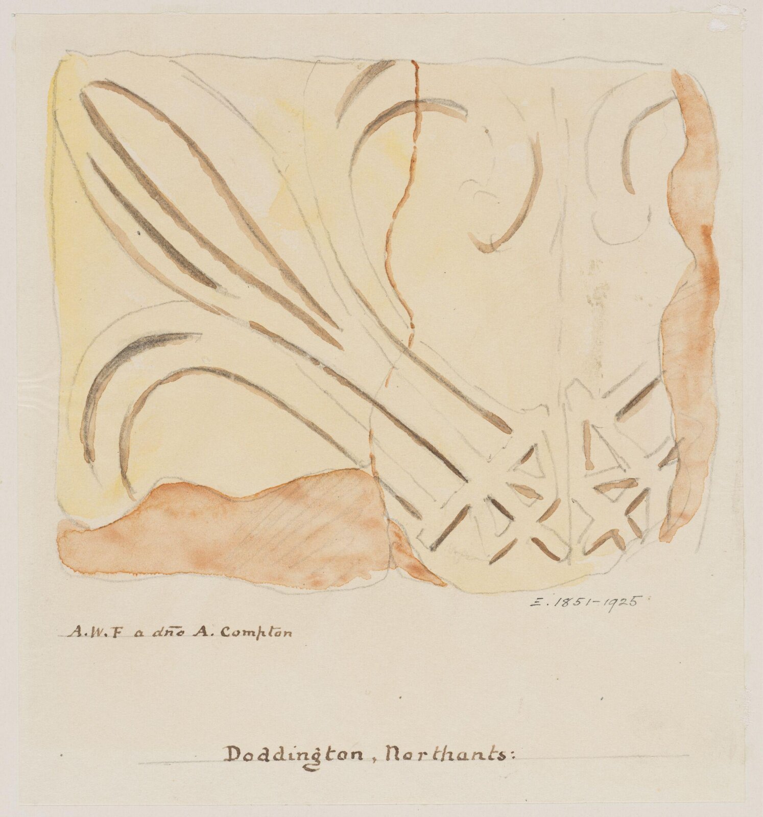 Drawing, Augustus Franks, ca. 1850-1897