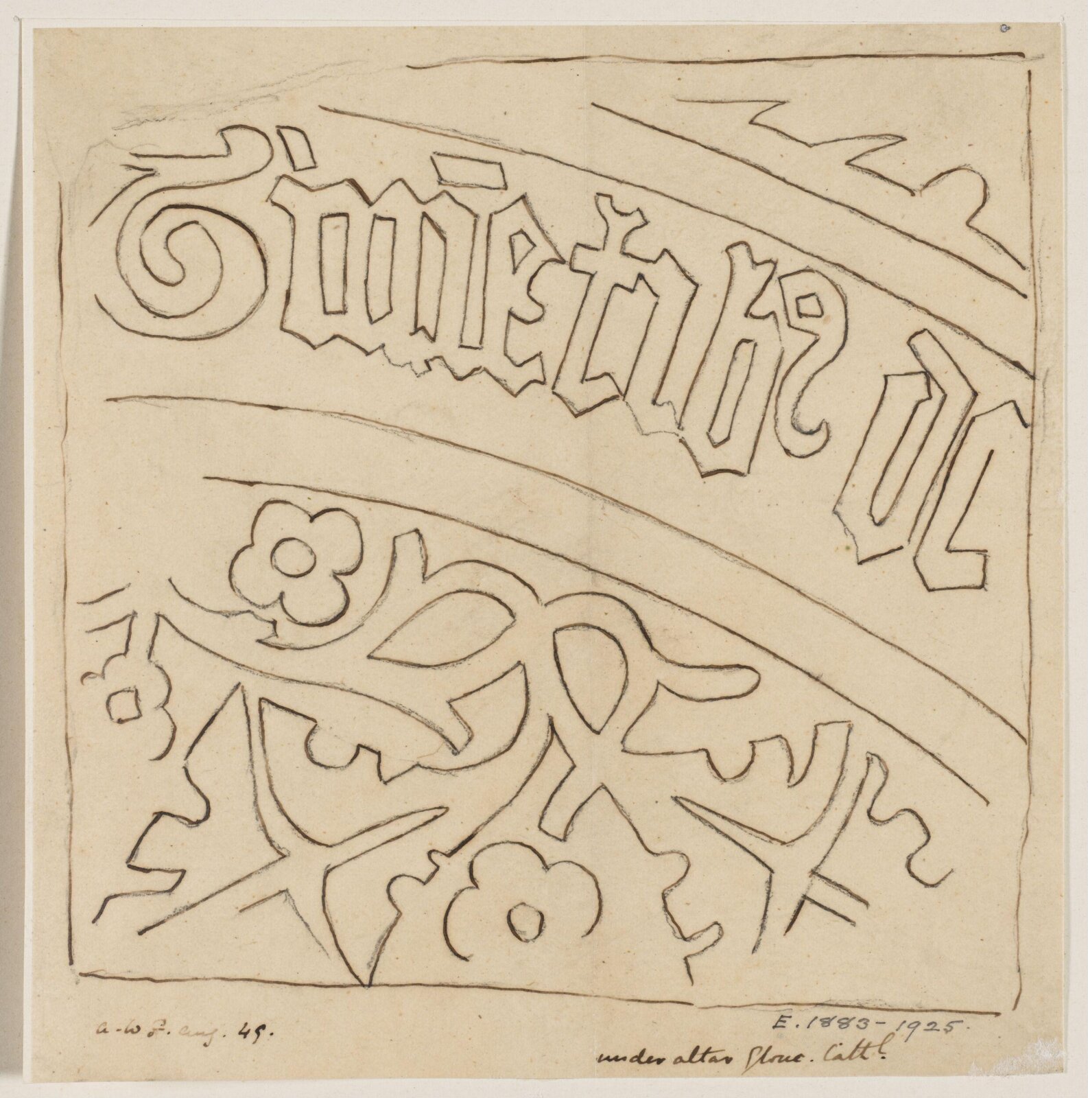 Drawing, Augustus Franks, ca. 1850-1897