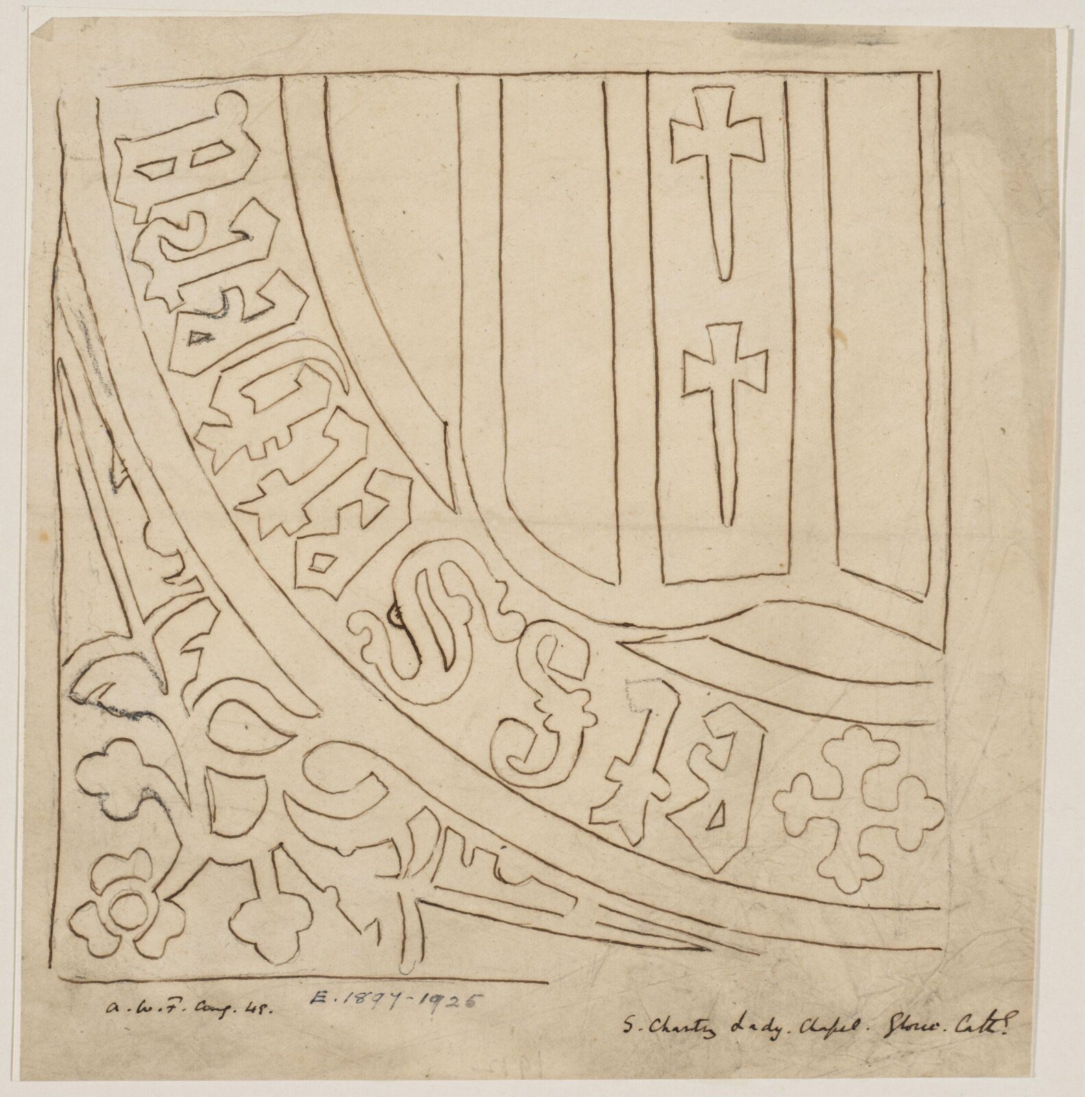 Drawing, Augustus Franks, ca. 1850-1897
