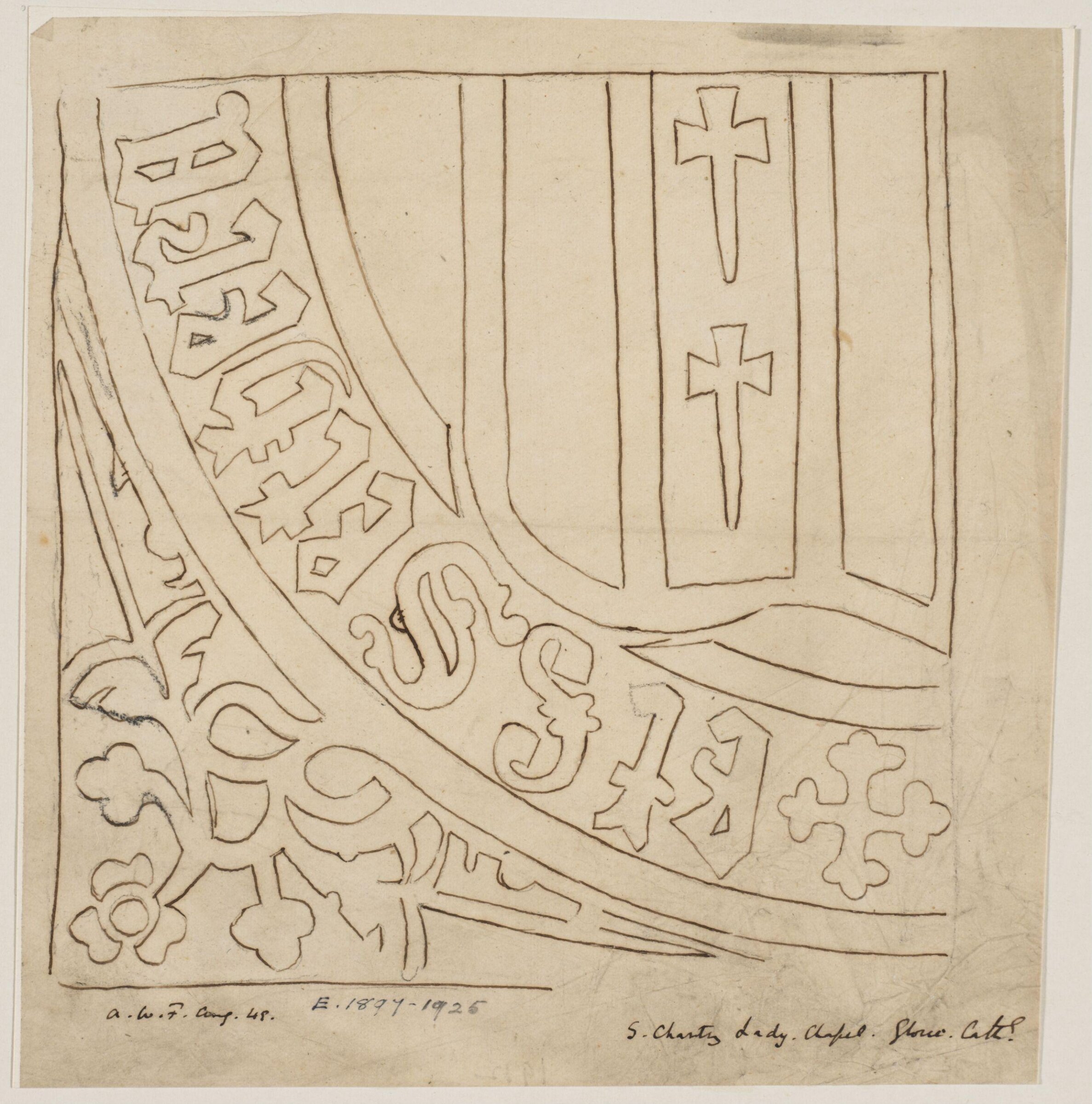 Drawing, Augustus Franks, ca. 1850-1897