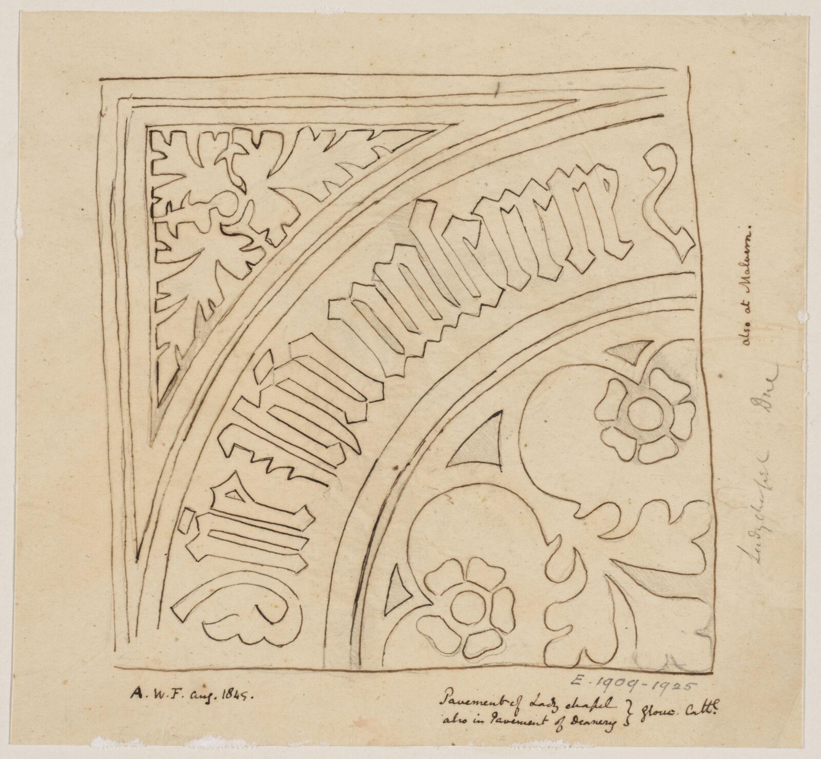 Drawing, Augustus Franks, ca. 1850-1897