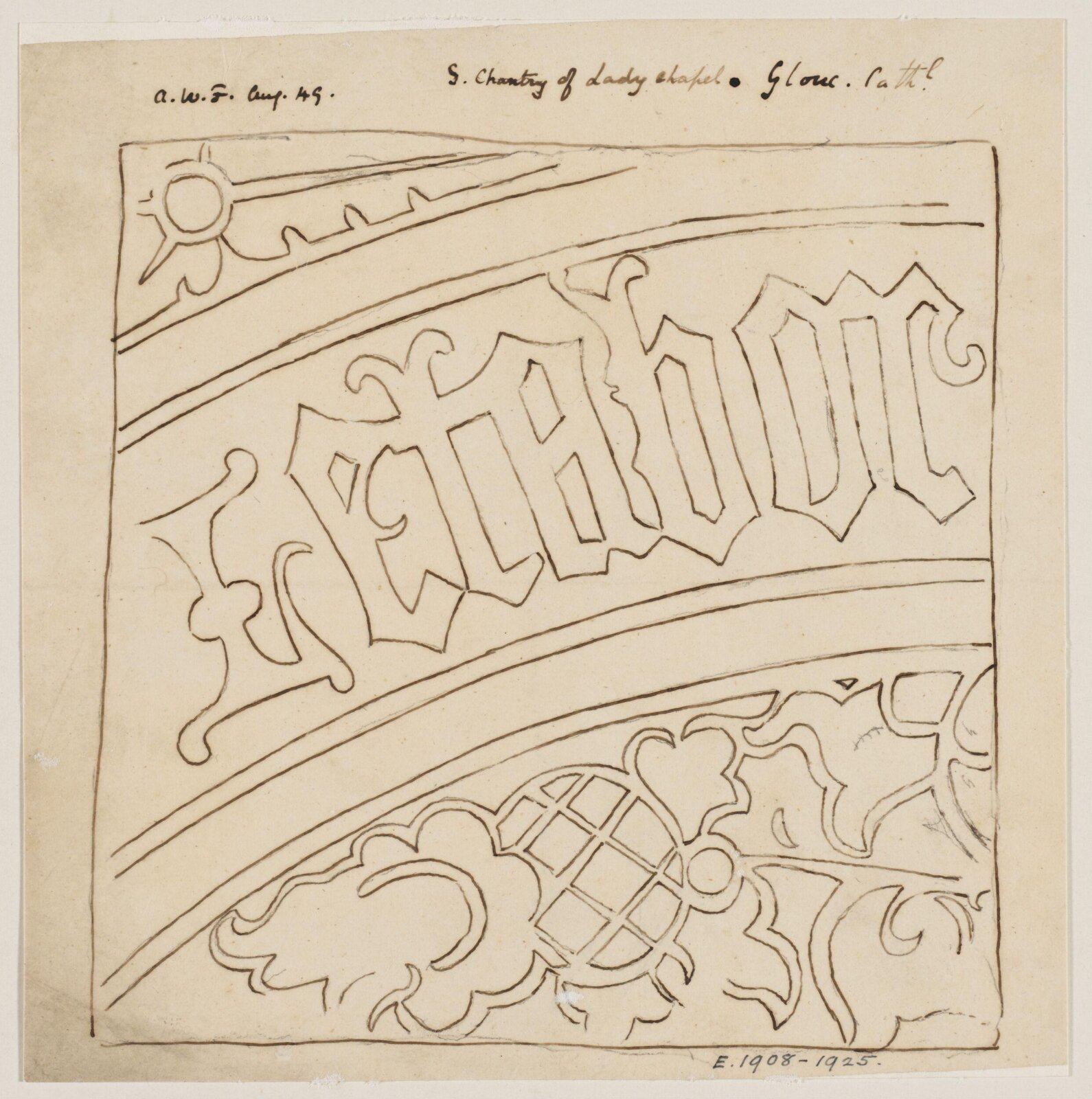 Drawing, Augustus Franks, ca. 1850-1897