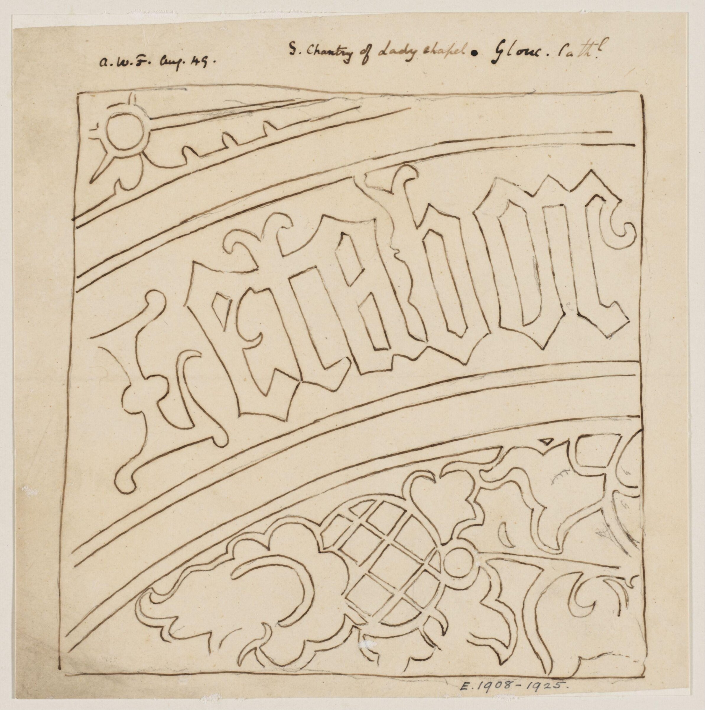 Drawing, Augustus Franks, ca. 1850-1897