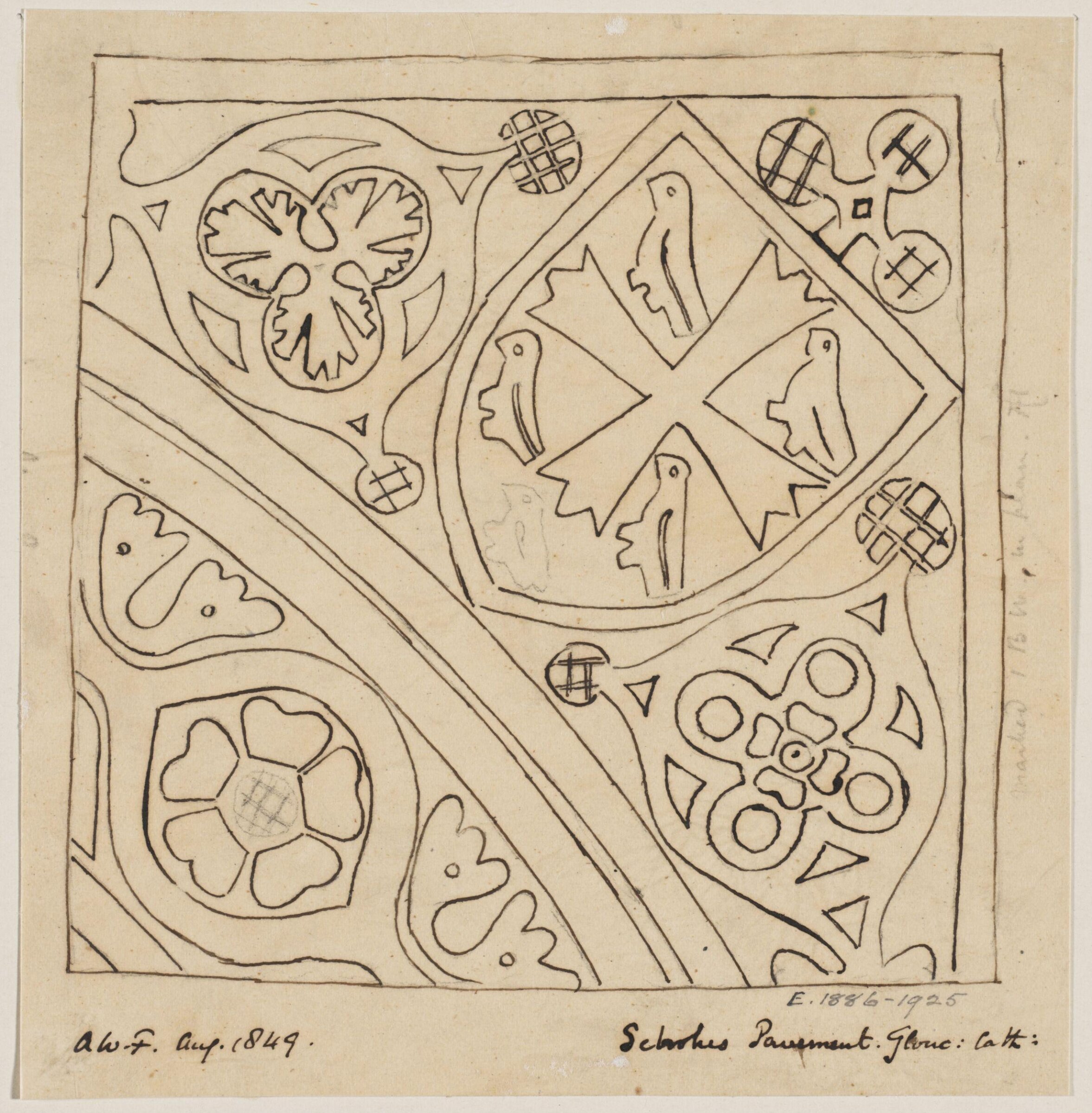 Drawing, Augustus Franks, ca. 1850-1897