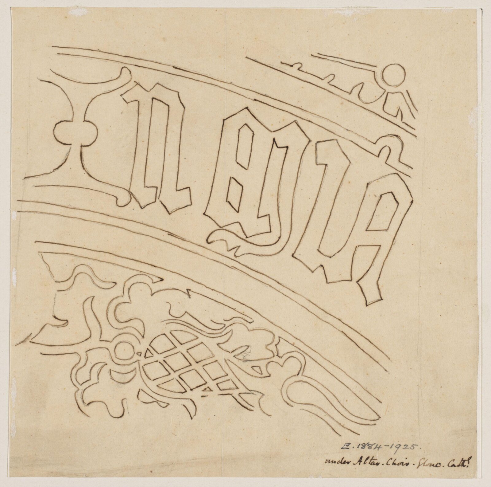 Drawing, Augustus Franks, ca. 1850-1897
