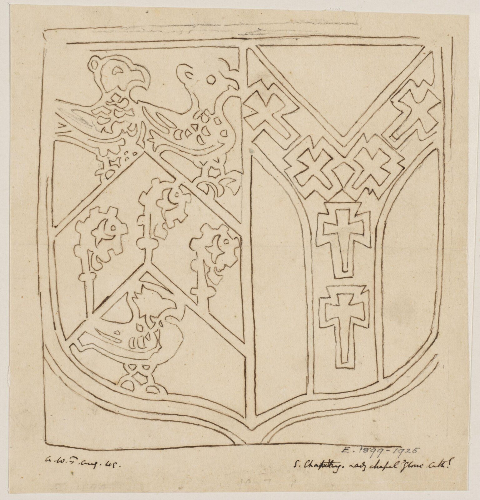 Drawing, Augustus Franks, ca. 1850-1897