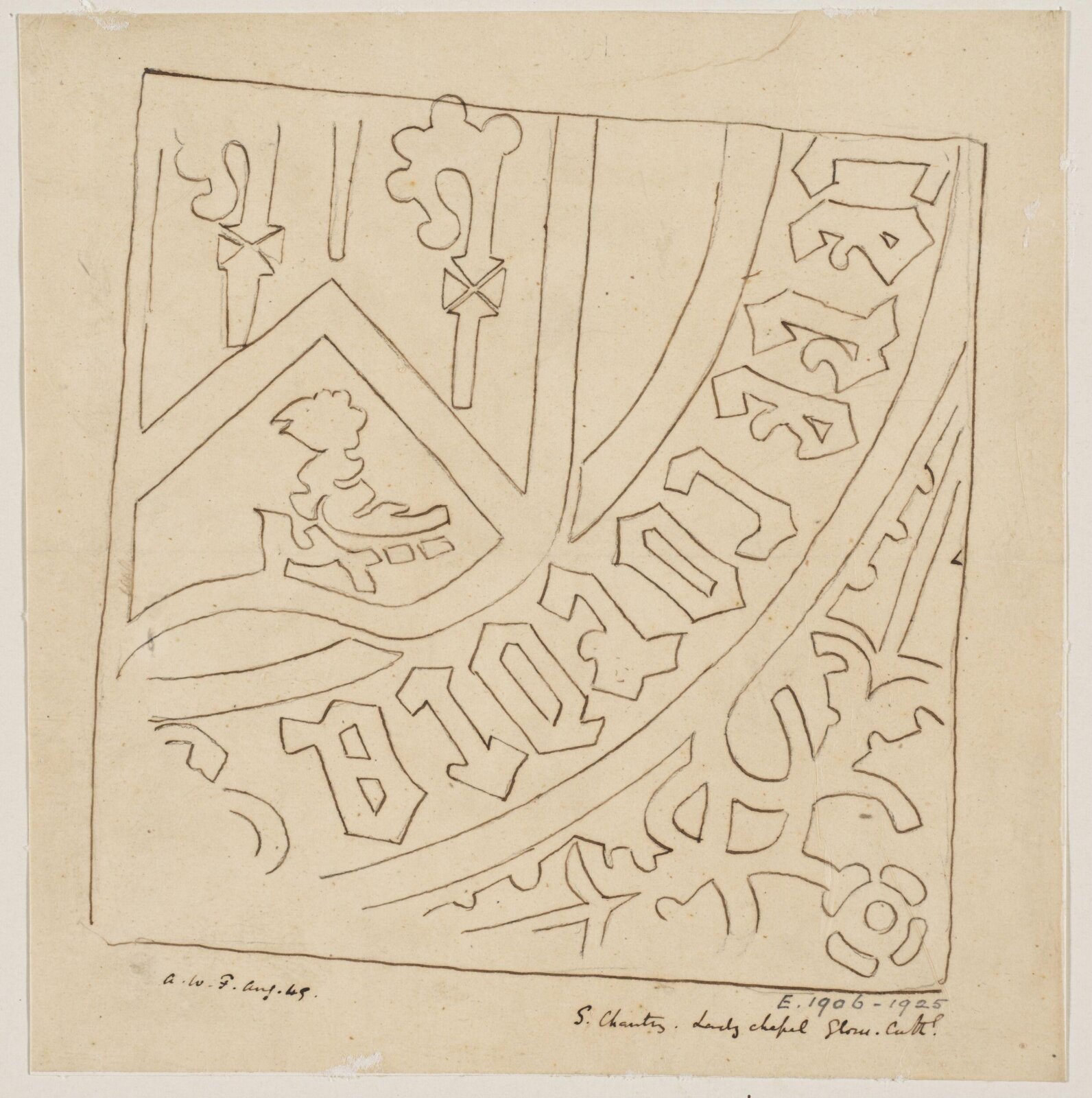 Drawing, Augustus Franks, ca. 1850-1897