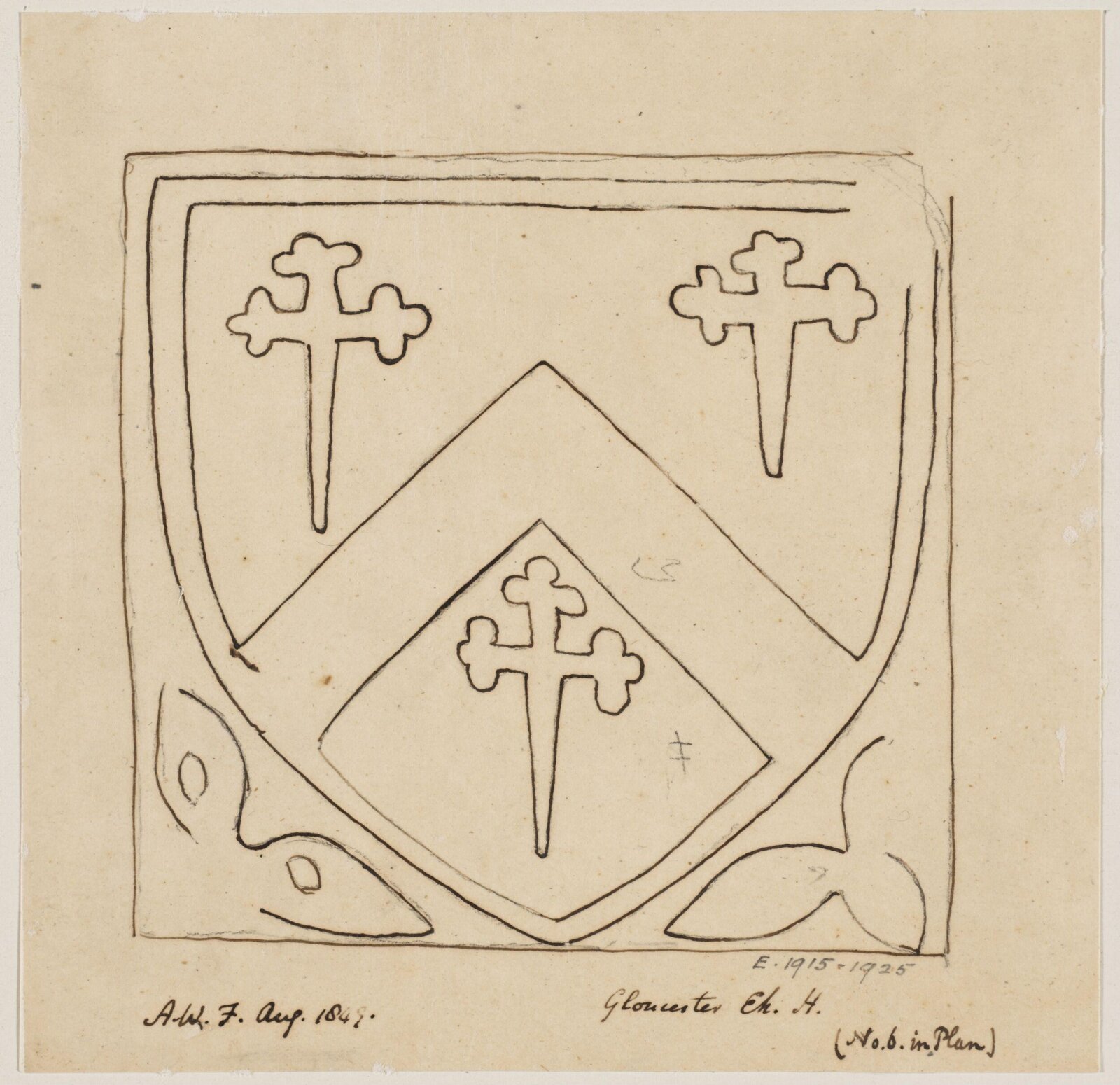 Drawing, Augustus Franks, ca. 1850-1897