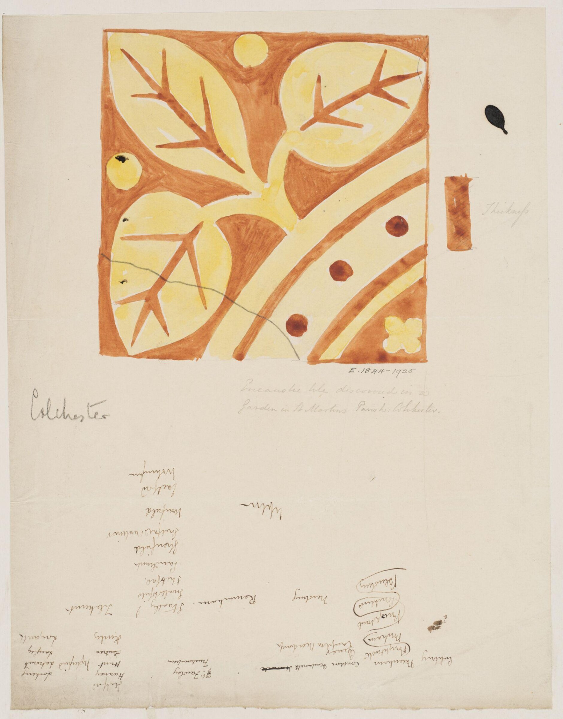 Drawing, Augustus Franks, ca. 1850-1897