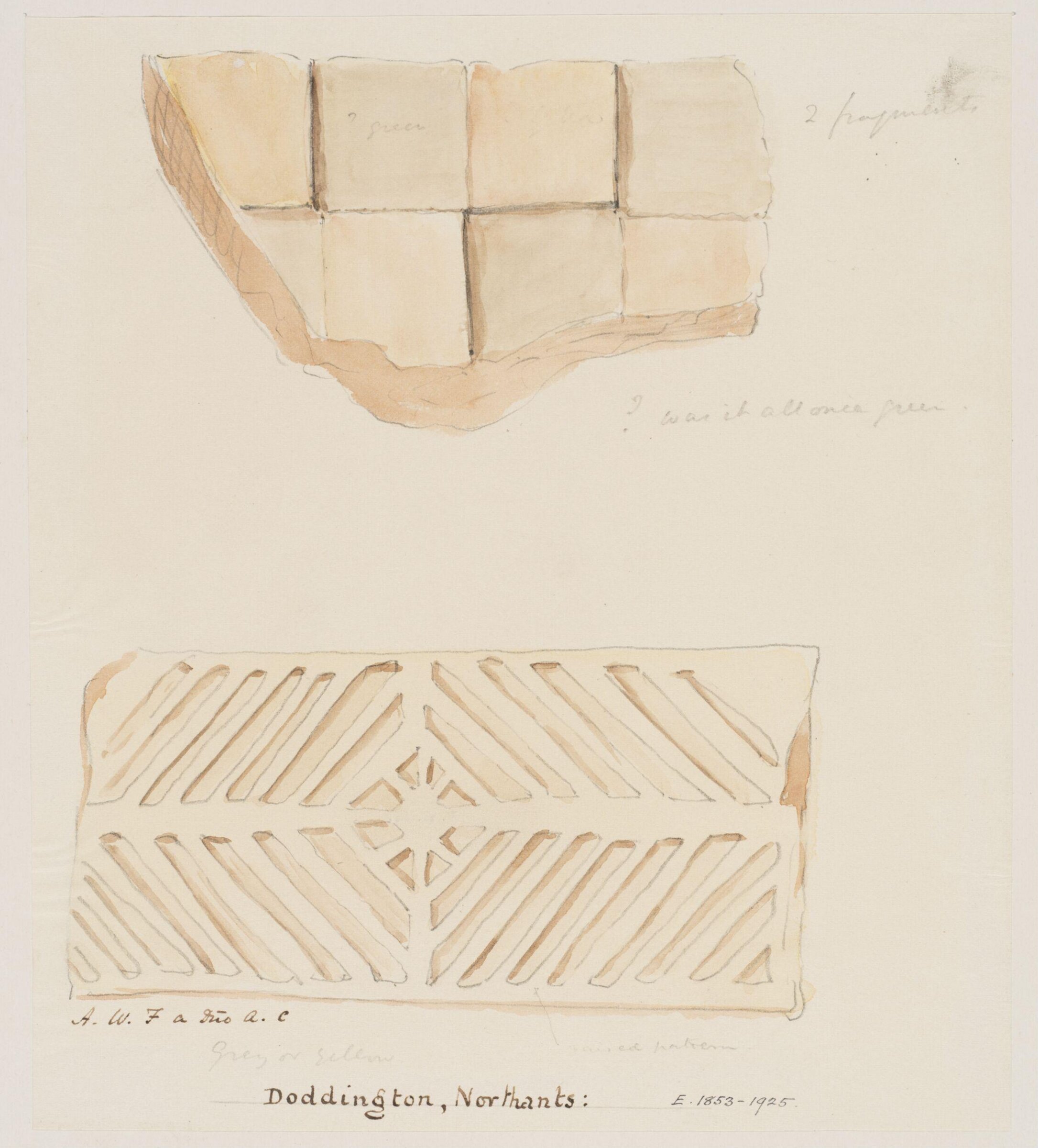 Drawing, Augustus Franks, ca. 1850-1897