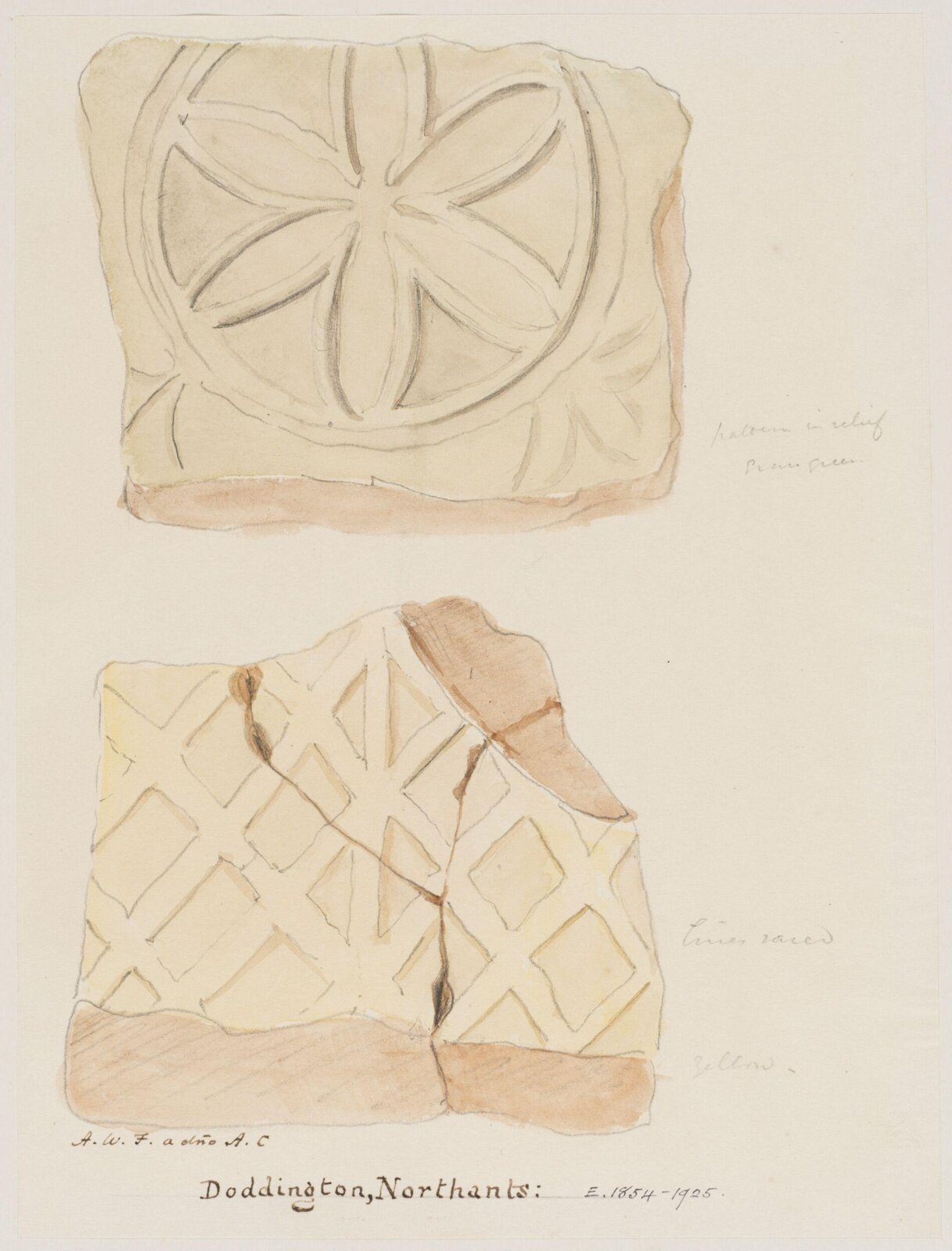 Drawing, Augustus Franks, ca. 1850-1897