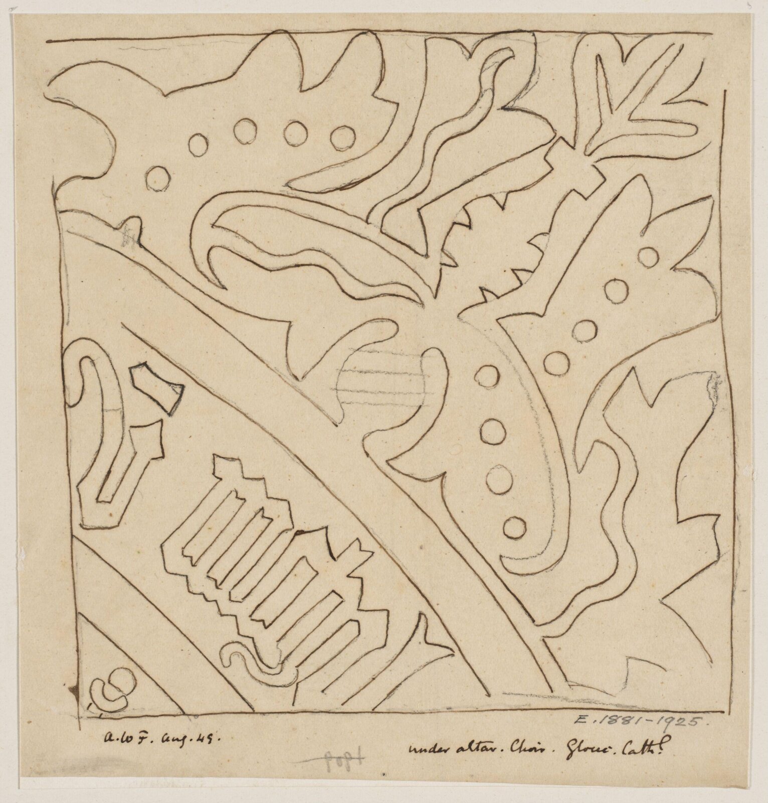 Drawing, Augustus Franks, ca. 1850-1897
