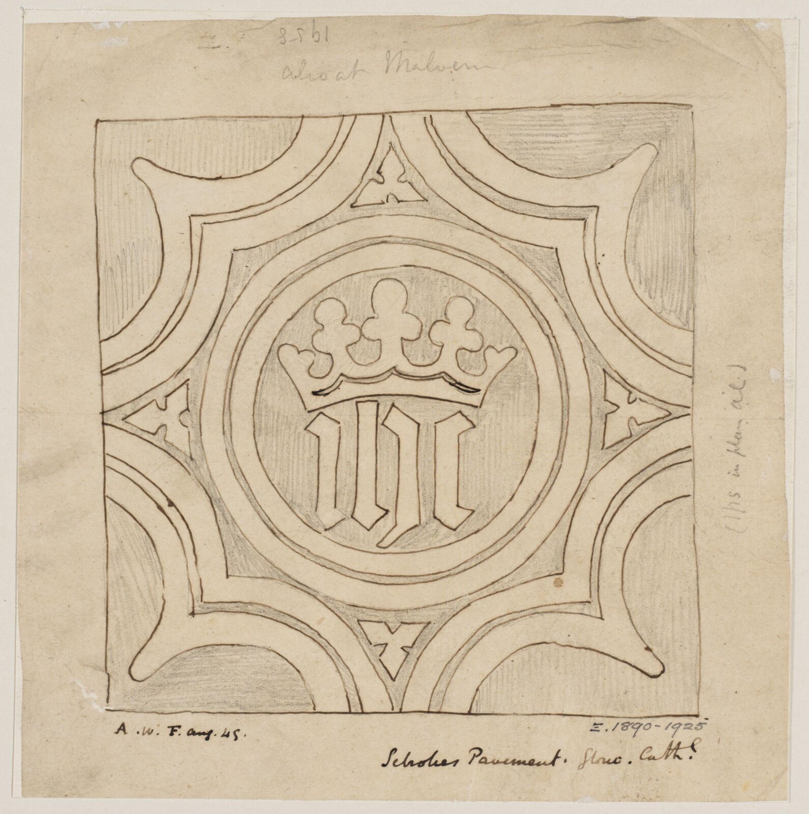 Drawing, Augustus Franks, ca. 1850-1897