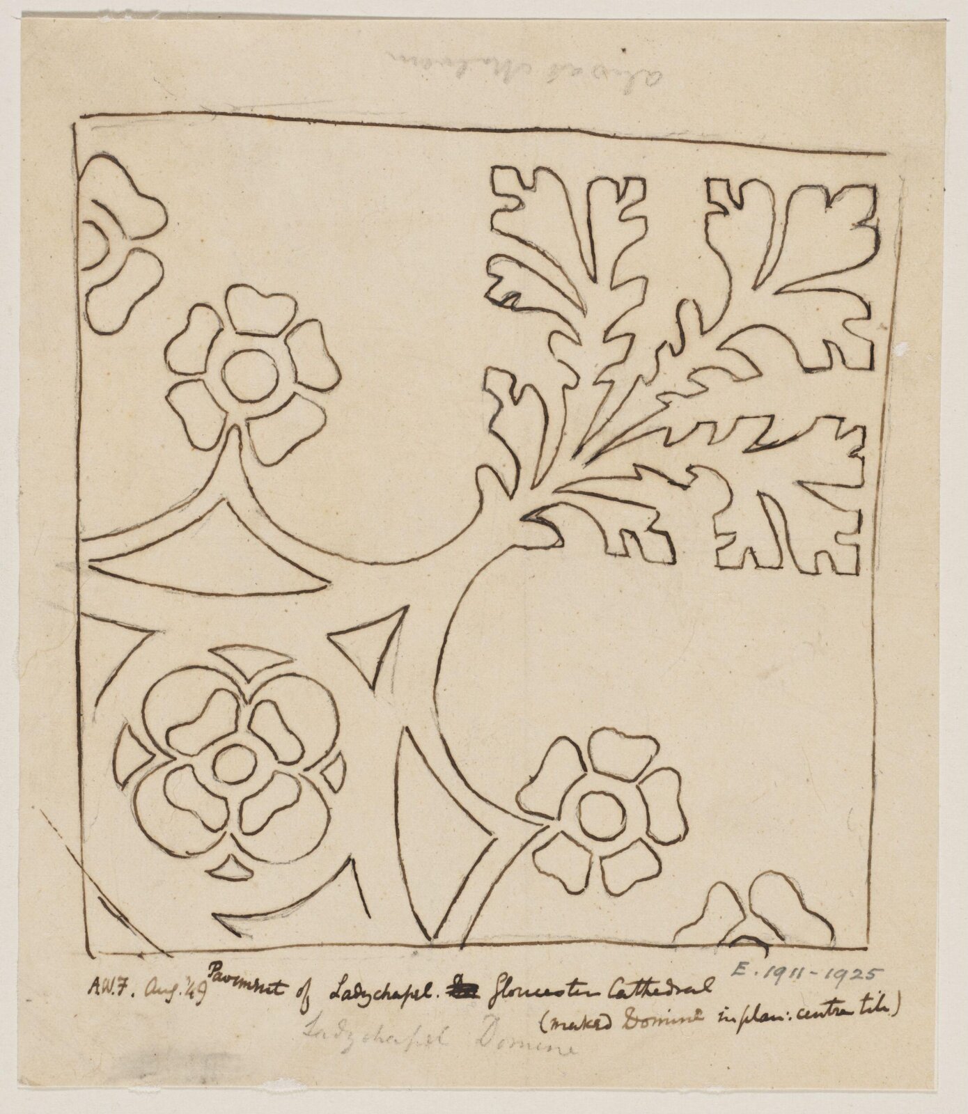 Drawing, Augustus Franks, ca. 1850-1897