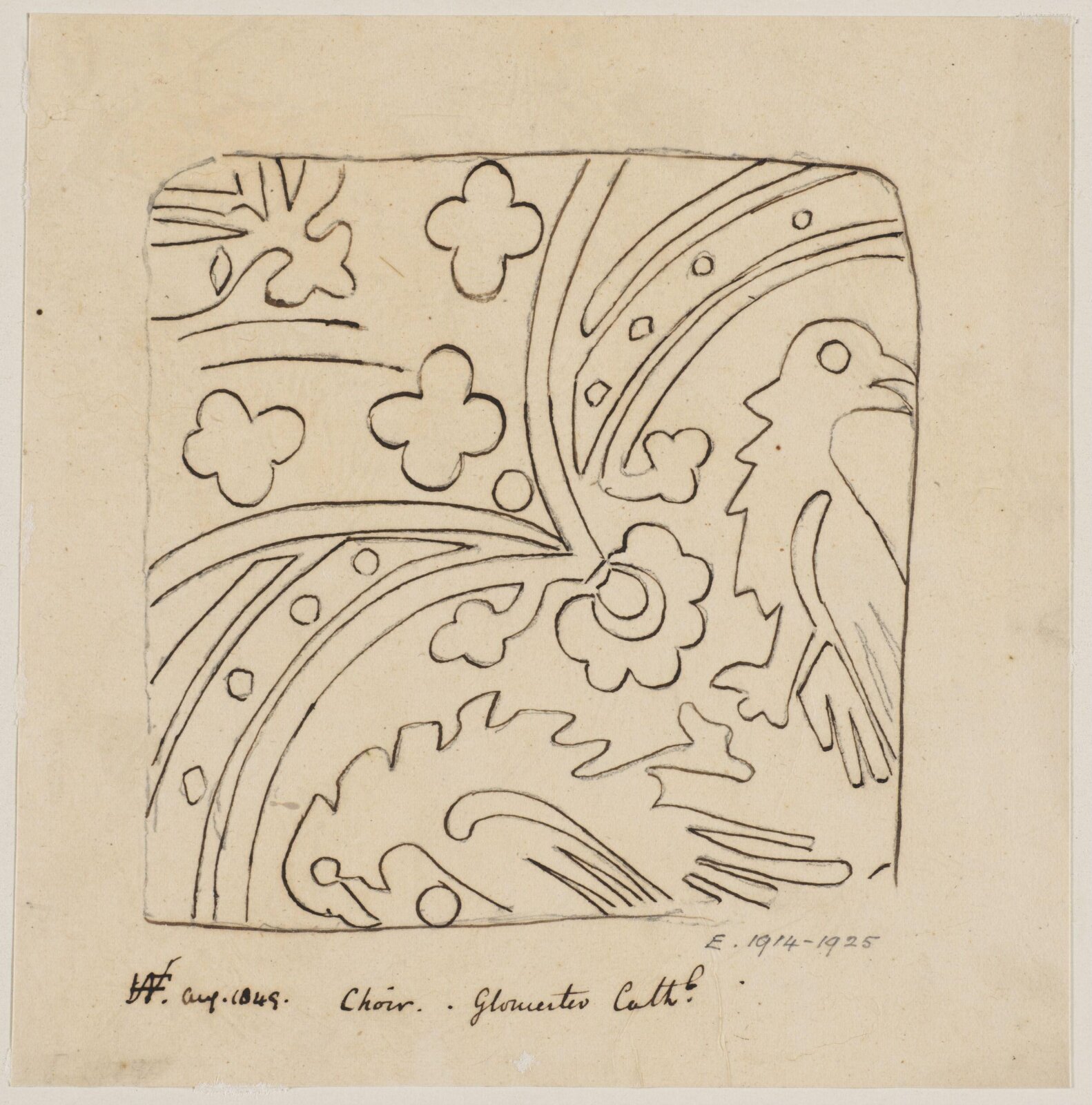 Drawing, Augustus Franks, ca. 1850-1897