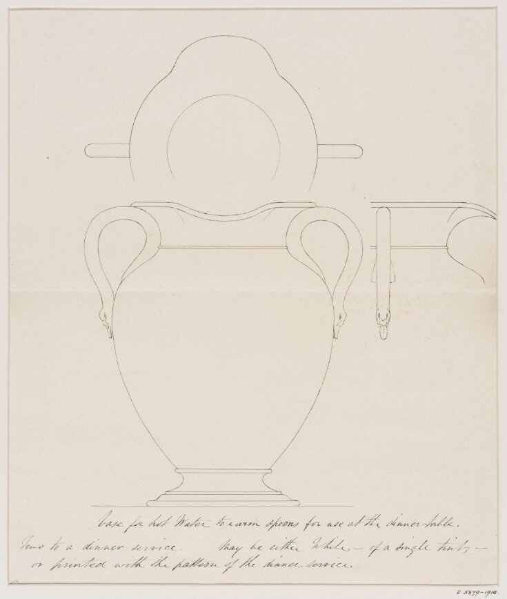 Design for a vase for hot water to warm spoons top image