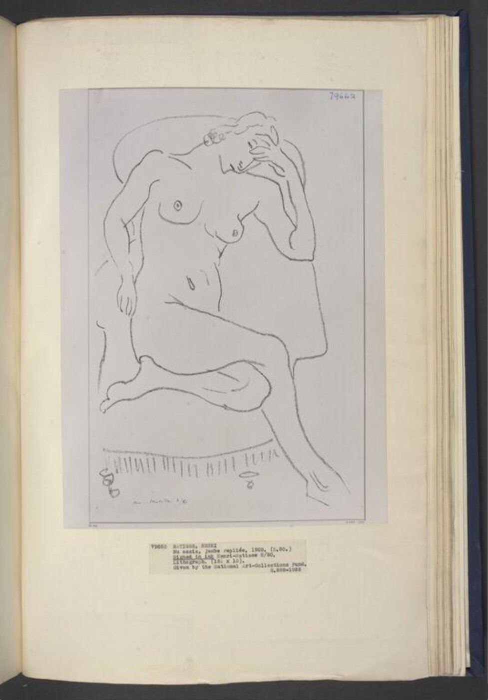 Henri Matisse, Nu assis, jambe repliée