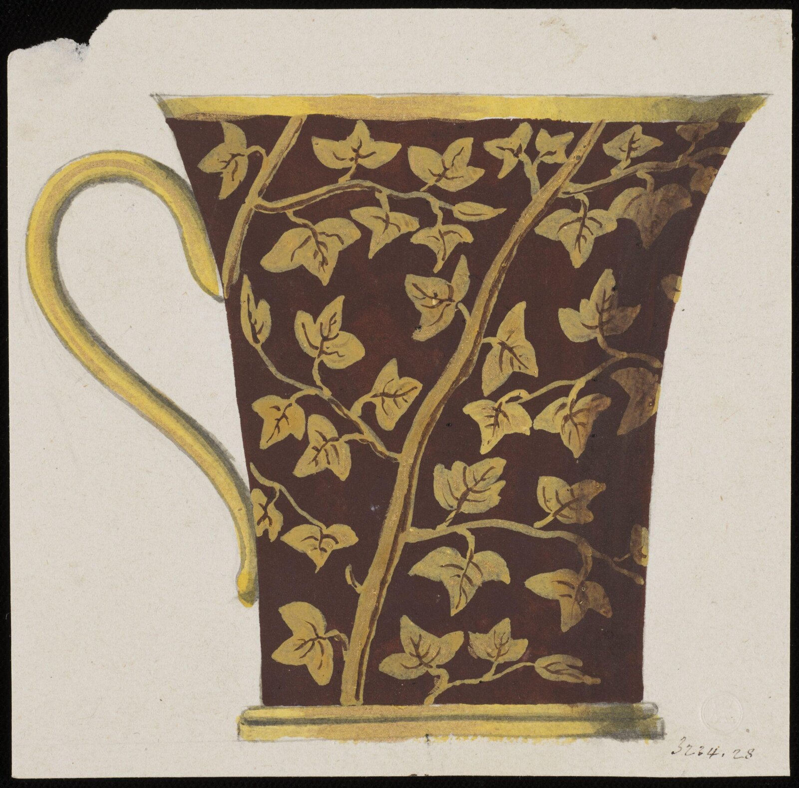 Drawing, Dagoty porcelain factory, circa 1800