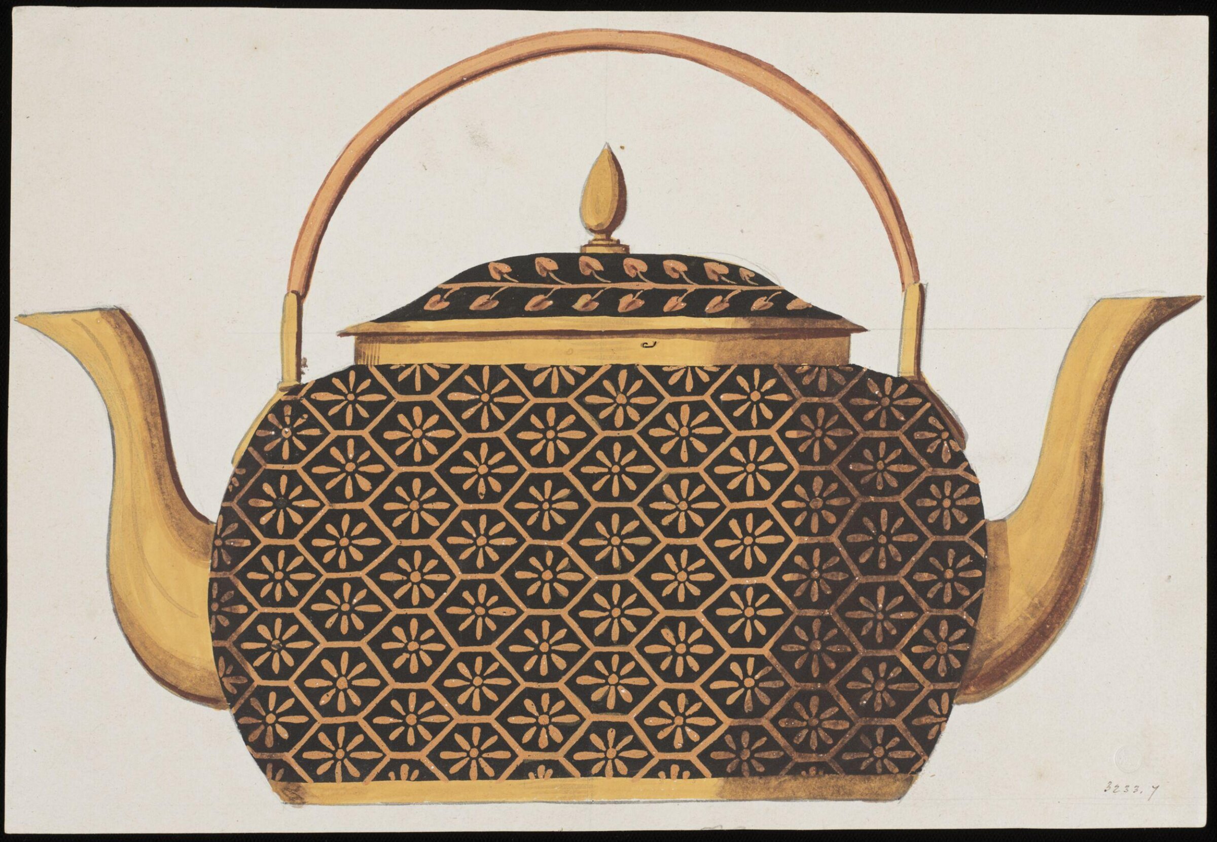 Drawing, Dagoty porcelain factory, circa 1800