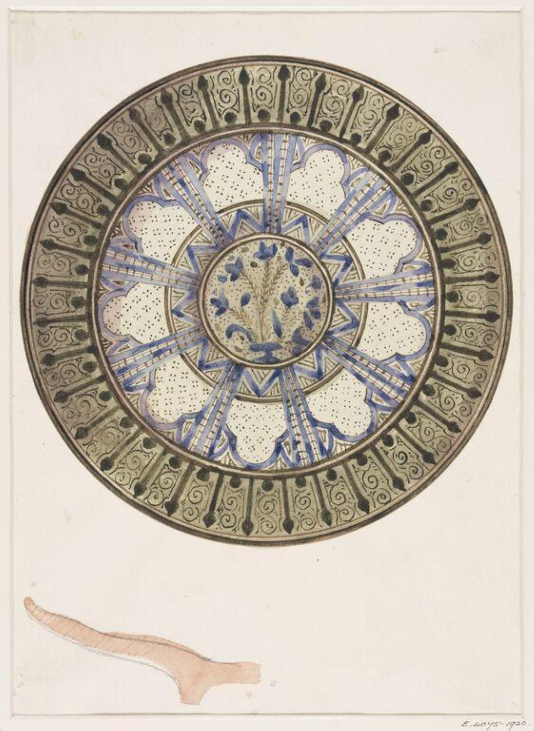 Watercolour, William A. Stewart, early 20th century