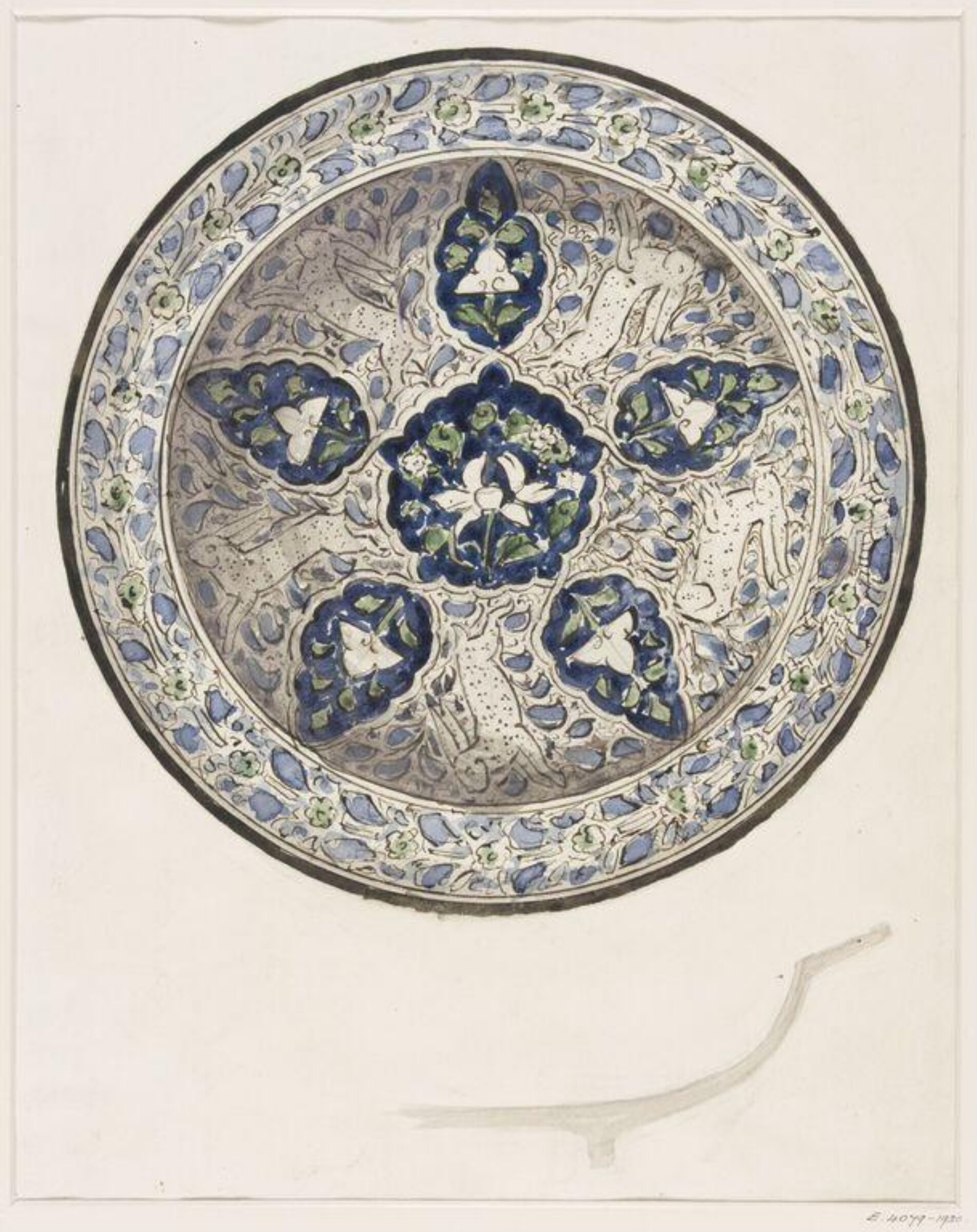 Watercolour, William A. Stewart, early 20th century