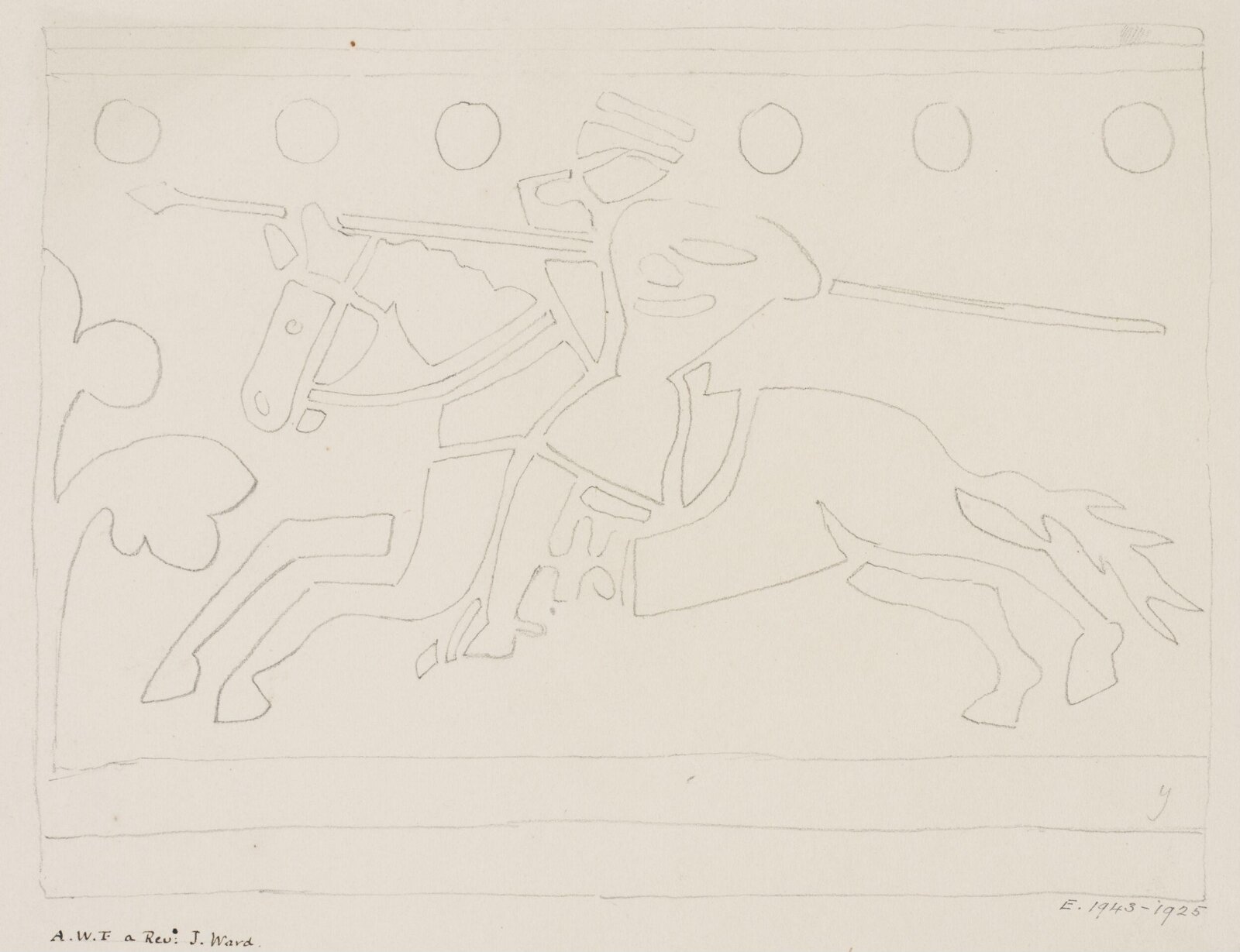 Drawing, Augustus Franks, ca. 1850-1897