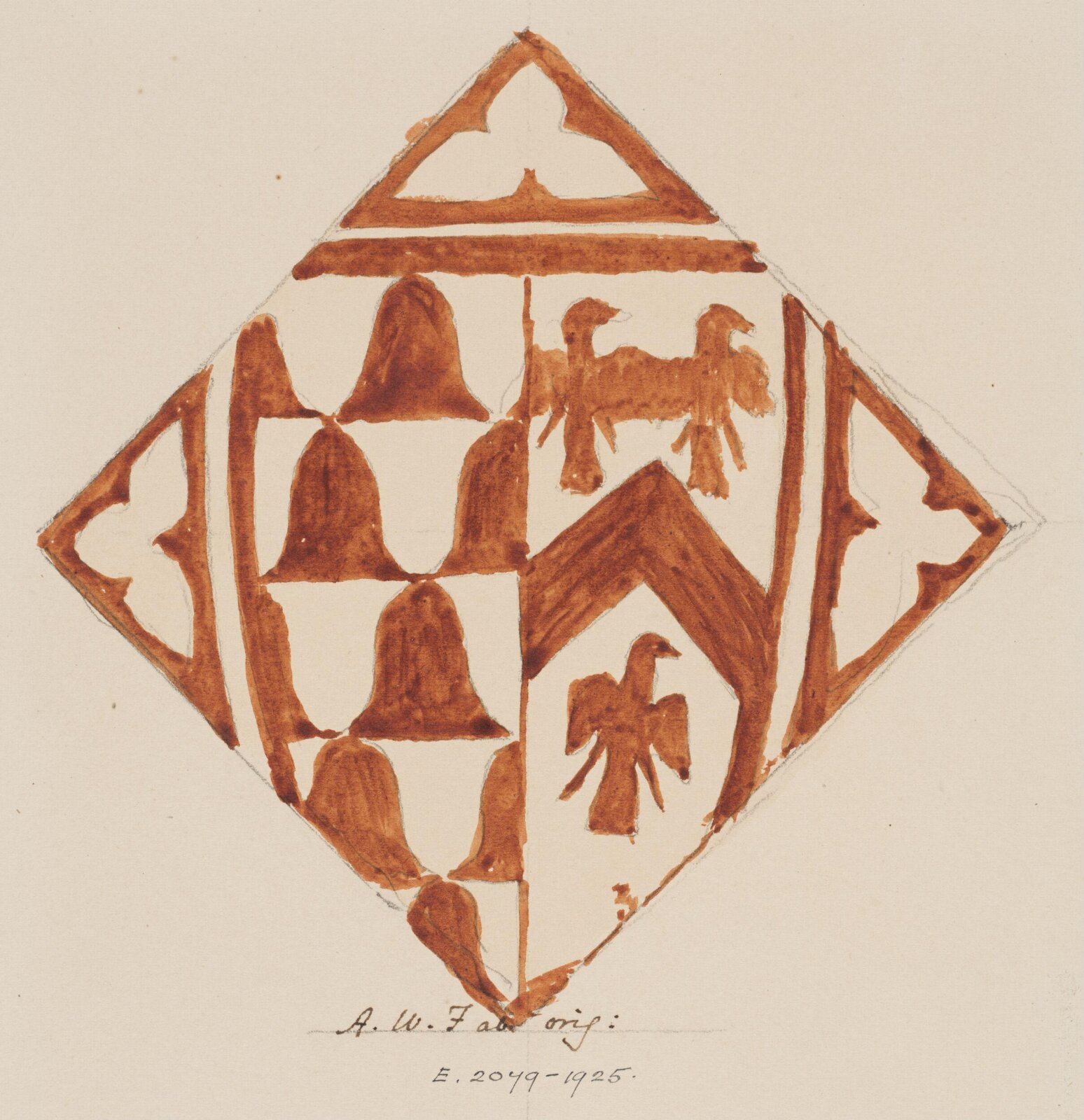 Drawing, Augustus Franks, ca. 1850-1897