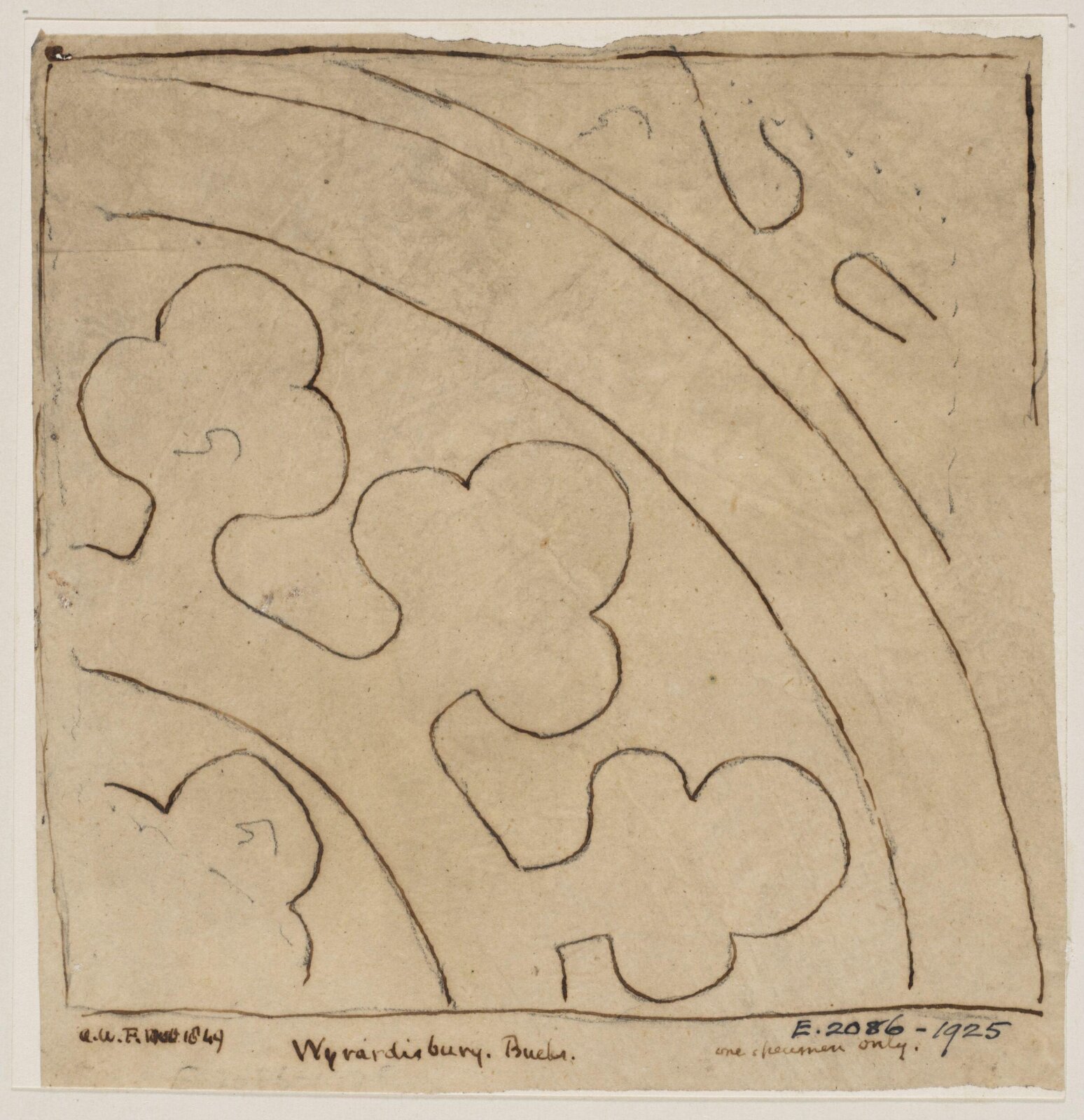 Drawing, Augustus Franks, ca. 1850-1897