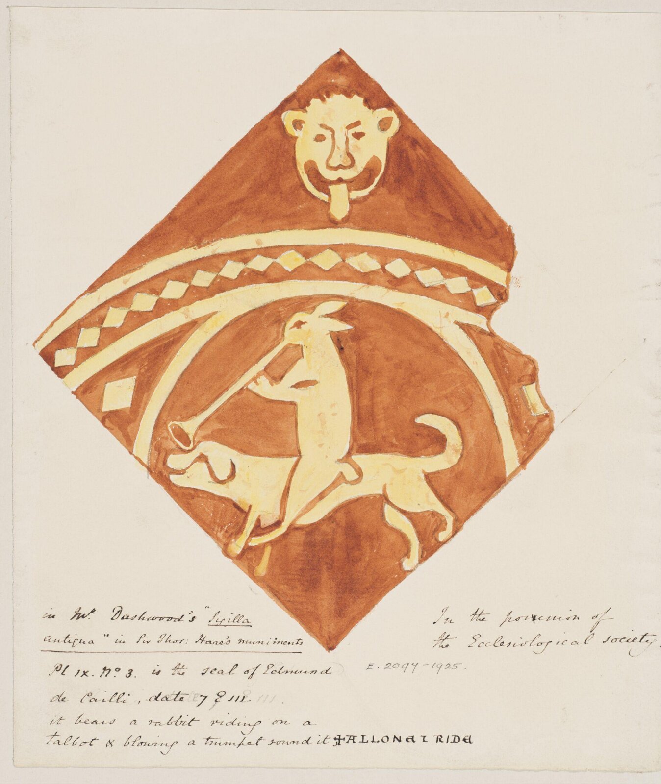 Drawing, Augustus Franks, ca. 1850-1897