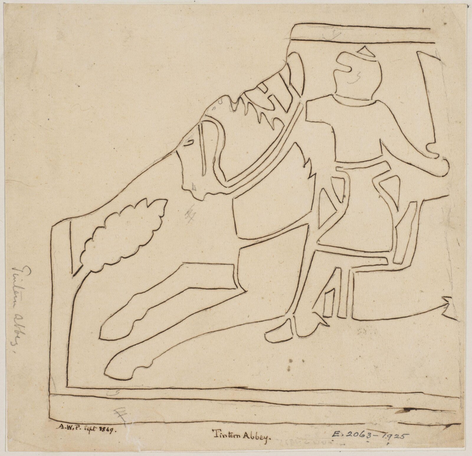 Drawing, Augustus Franks, ca. 1850-1897