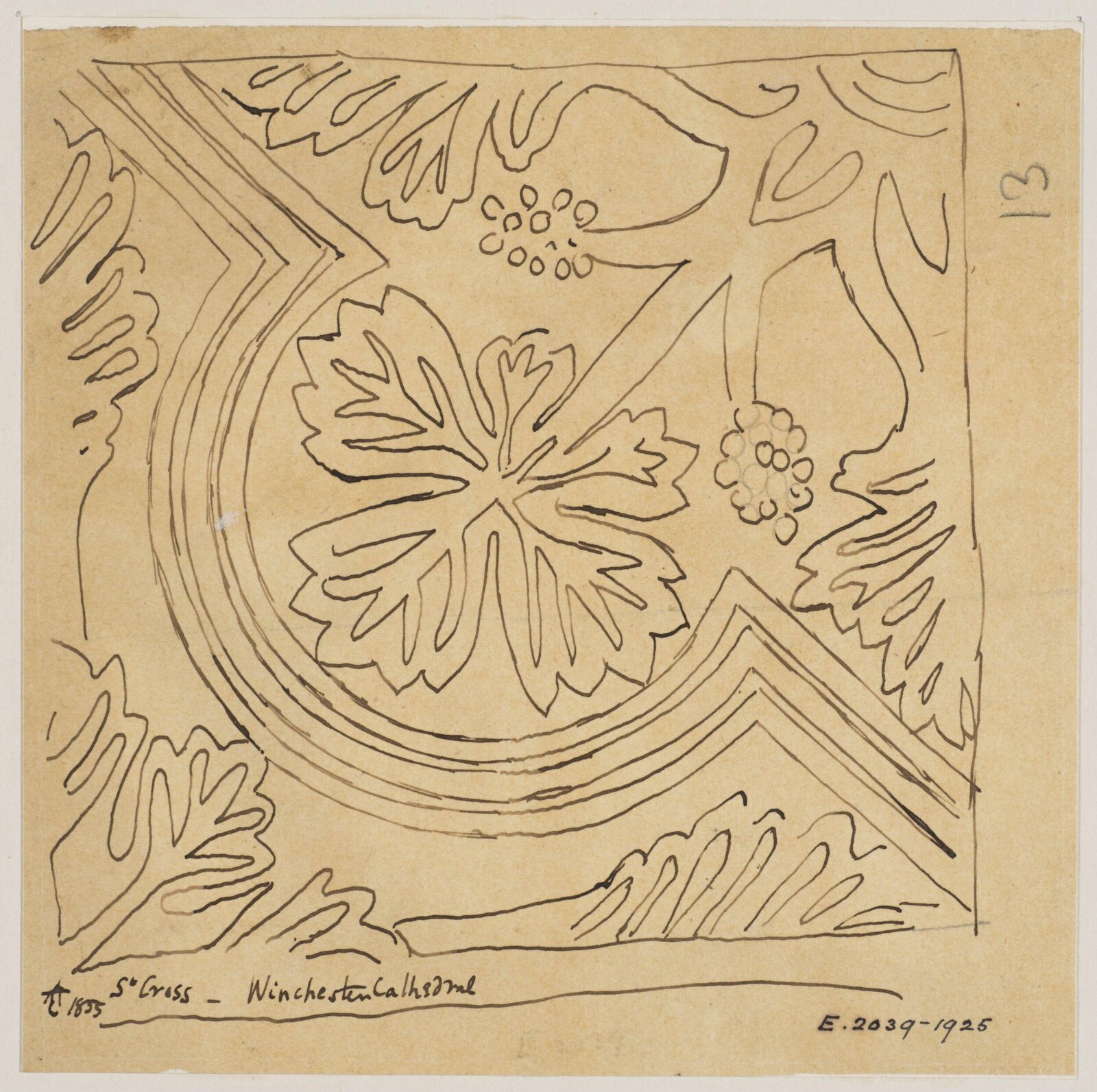 Drawing, Augustus Franks, ca. 1850-1897