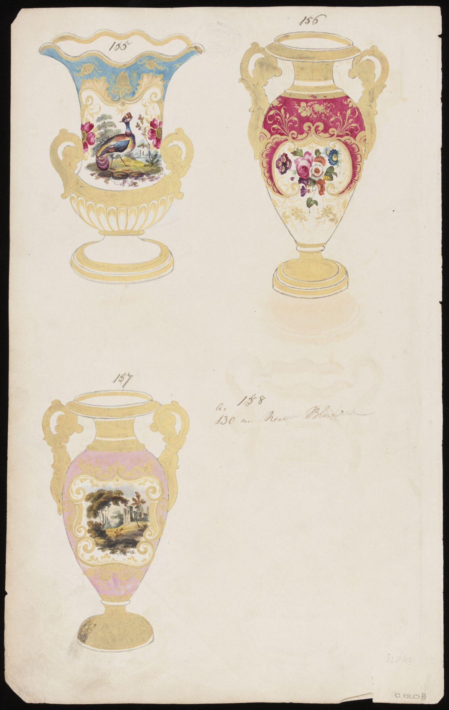 Drawing, H. & R. Daniel, 1820s