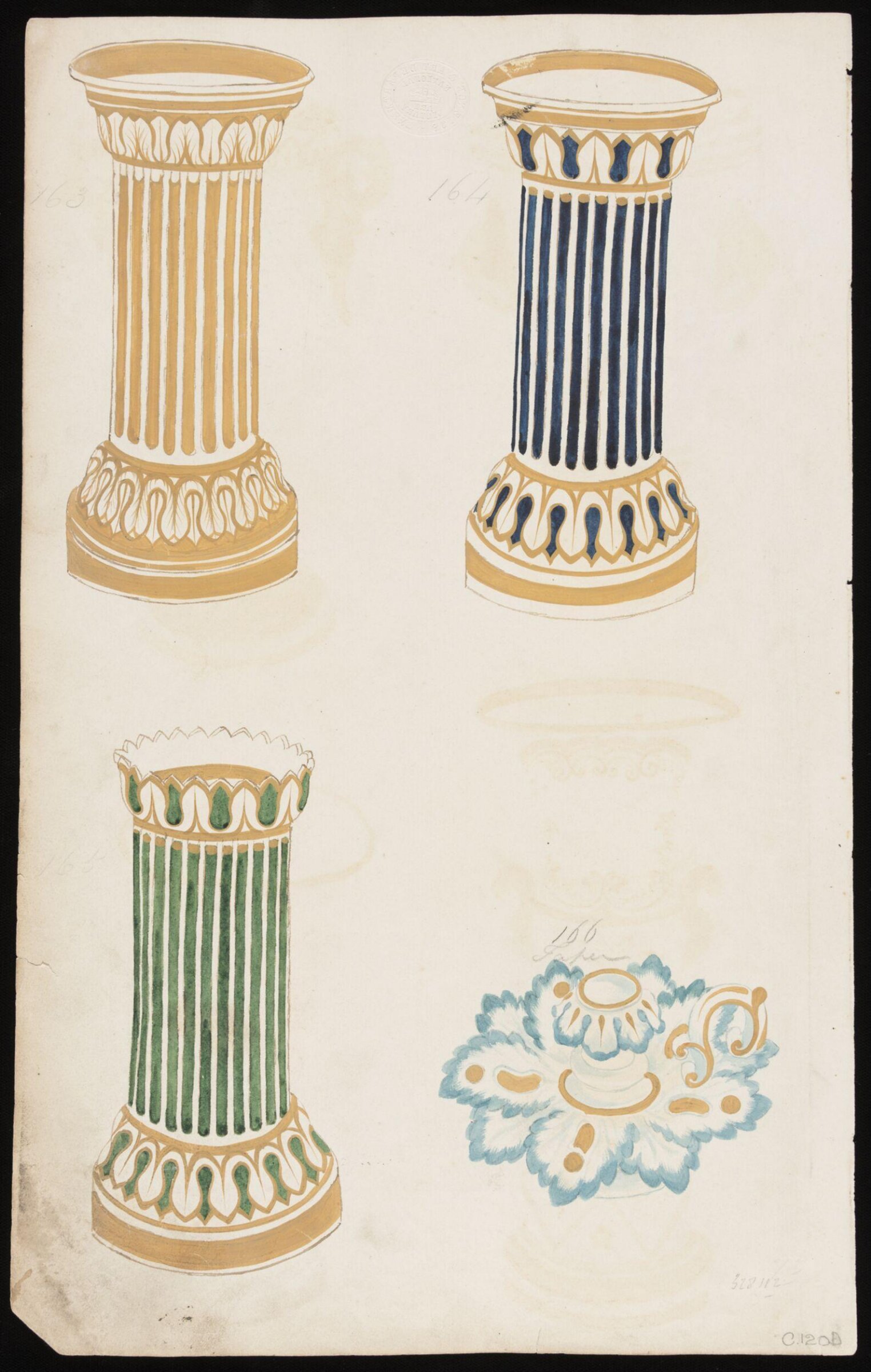 Drawing, H. & R. Daniel, 1820s