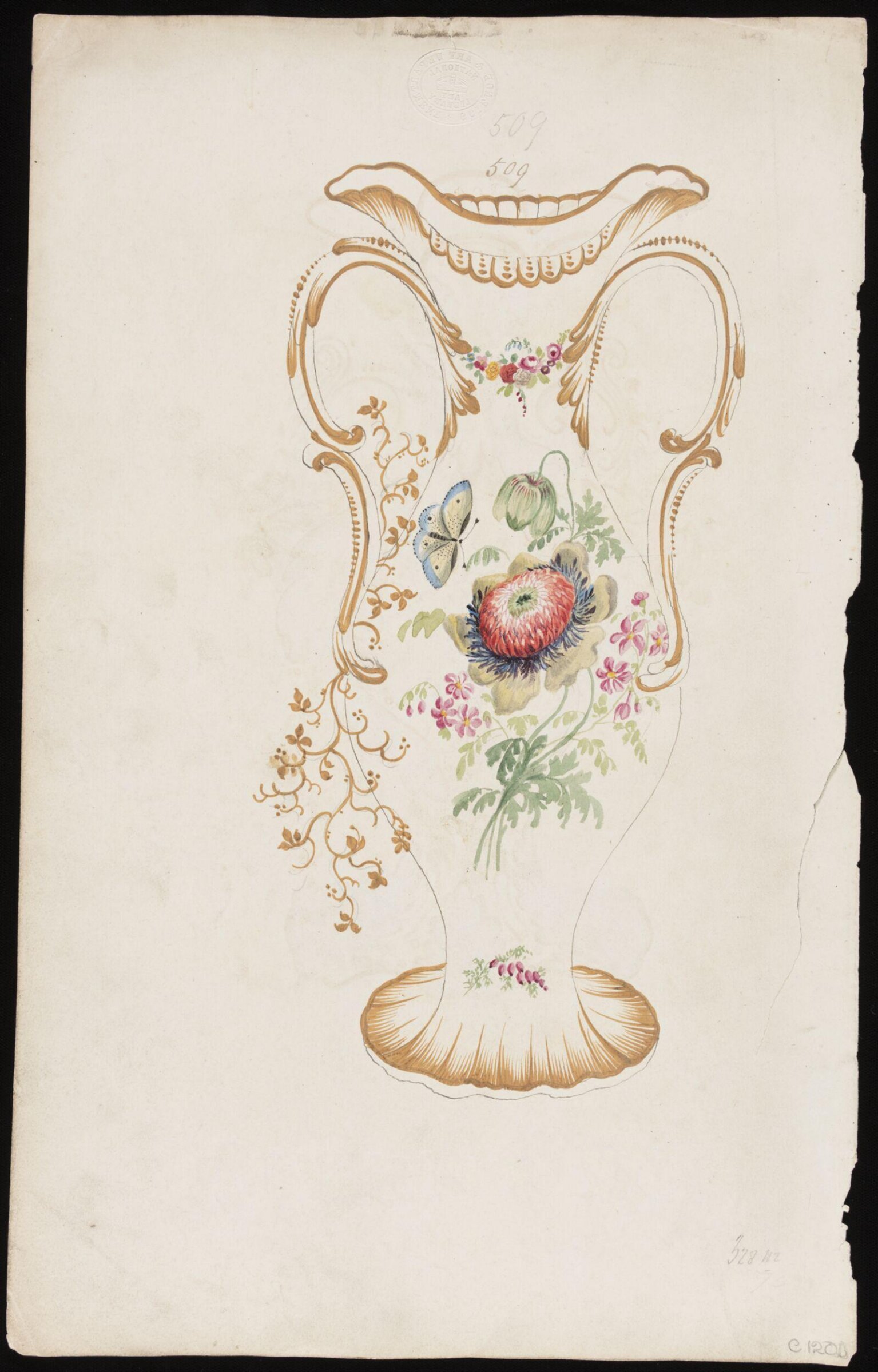 Drawing, H. & R. Daniel, 1820s