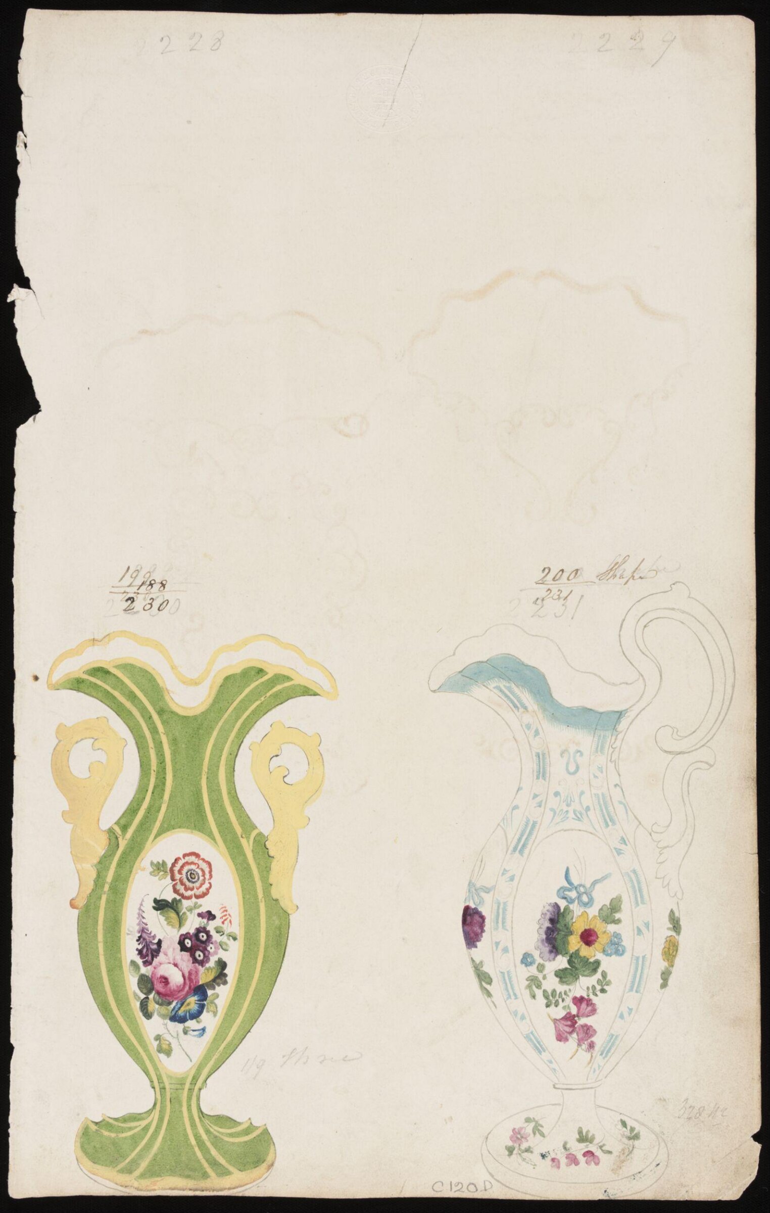 Drawing, H. & R. Daniel, 1820s